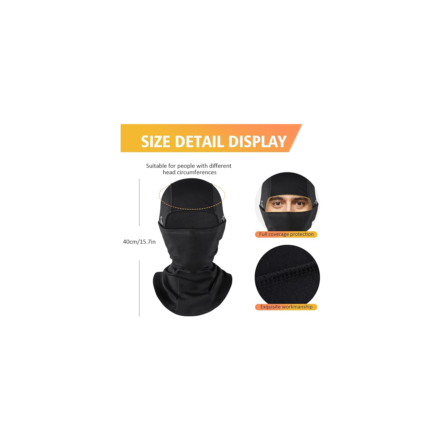 Winter Balaclava for Men Women, Windproof Ski Mask Thermal Cold Weather Winter Face Mask for Skiing Cycling Helmet