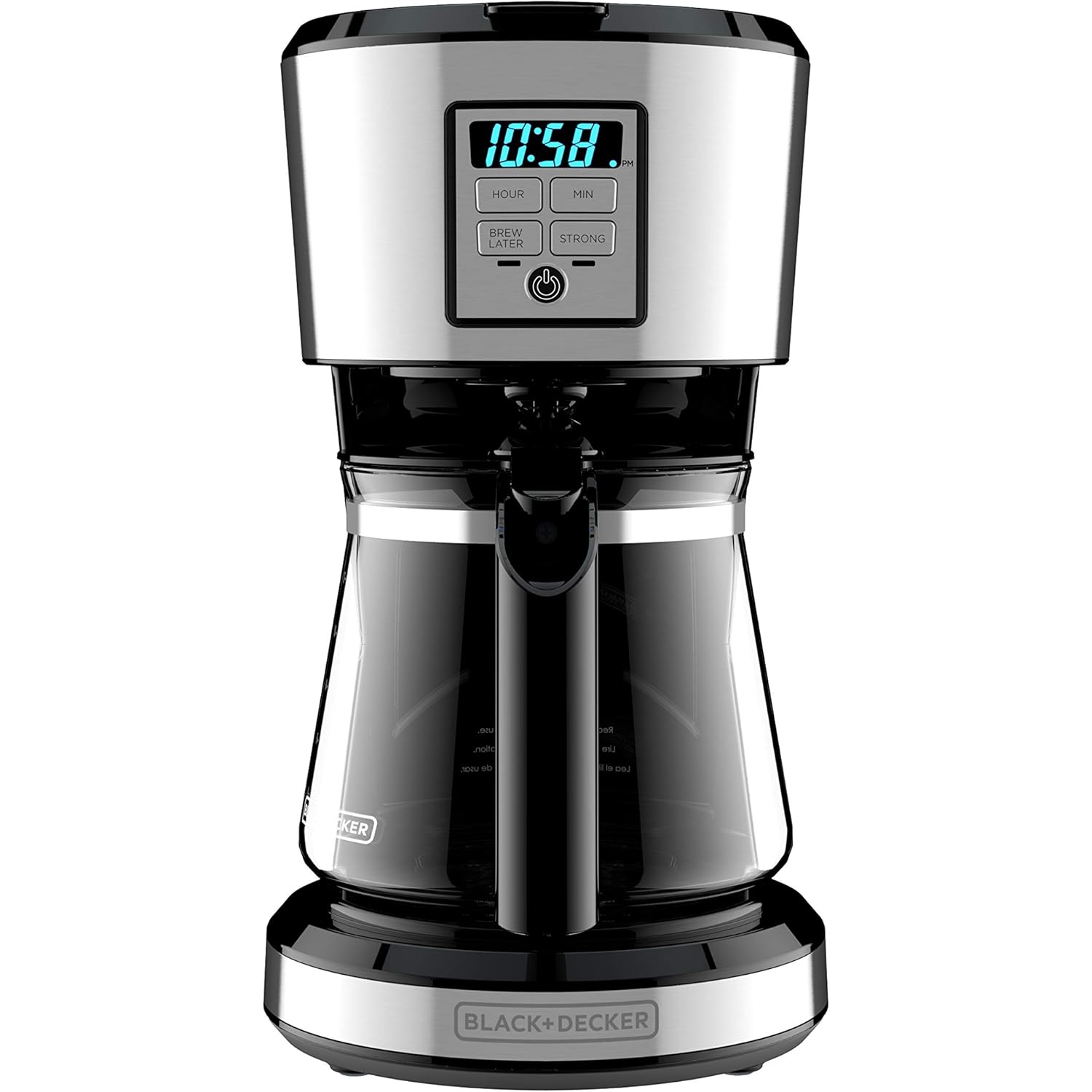 Cafetière programmable de 12&nbsp;tasses en acier inoxydable