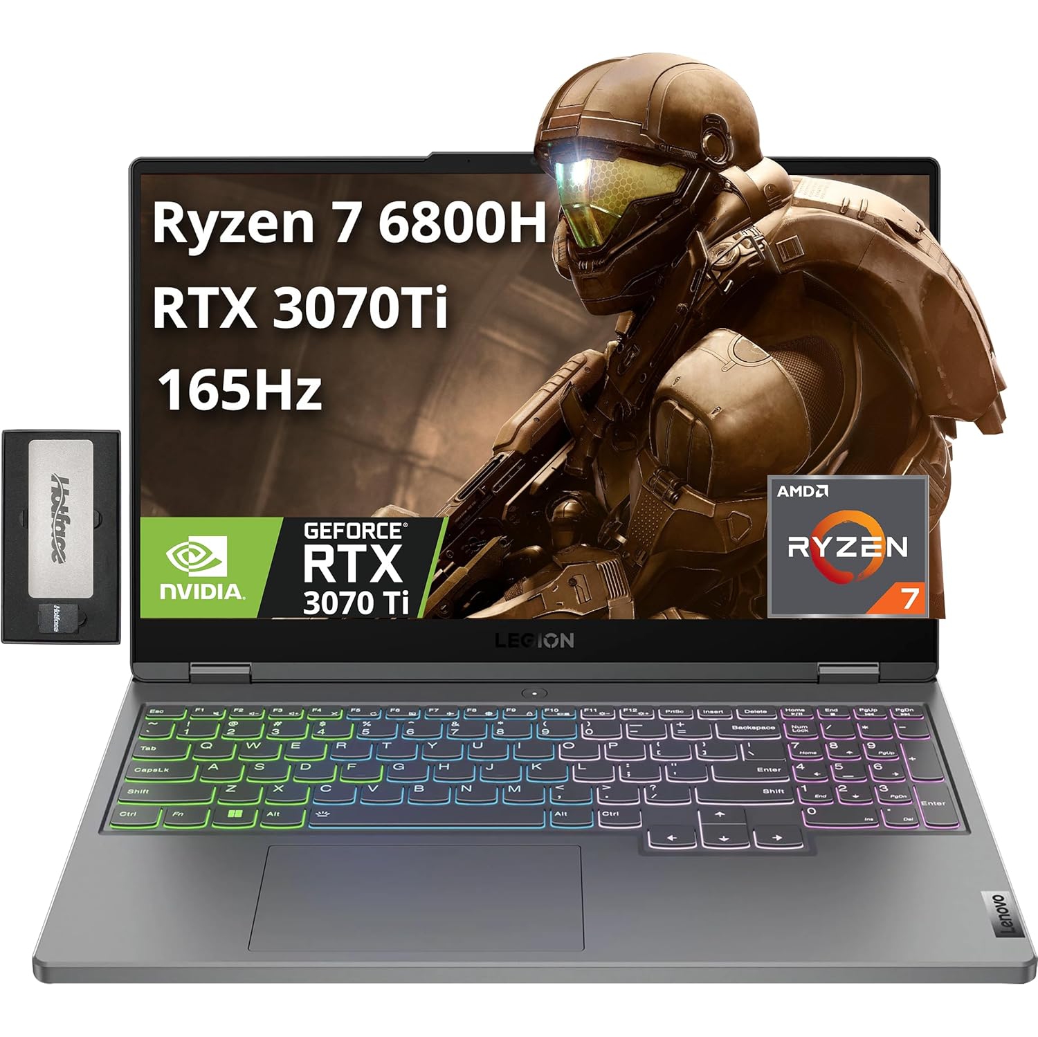 Lenovo Legion 5 Gen 7 15.6" FHD 165Hz Gaming Laptop, AMD Ryzen 7 6800H, 2TB SSD,64GB DDR5, NVIDIA GeForce RTX 3070 Ti, Windows 11 Pro, Gray, 256GB Docking Station Set