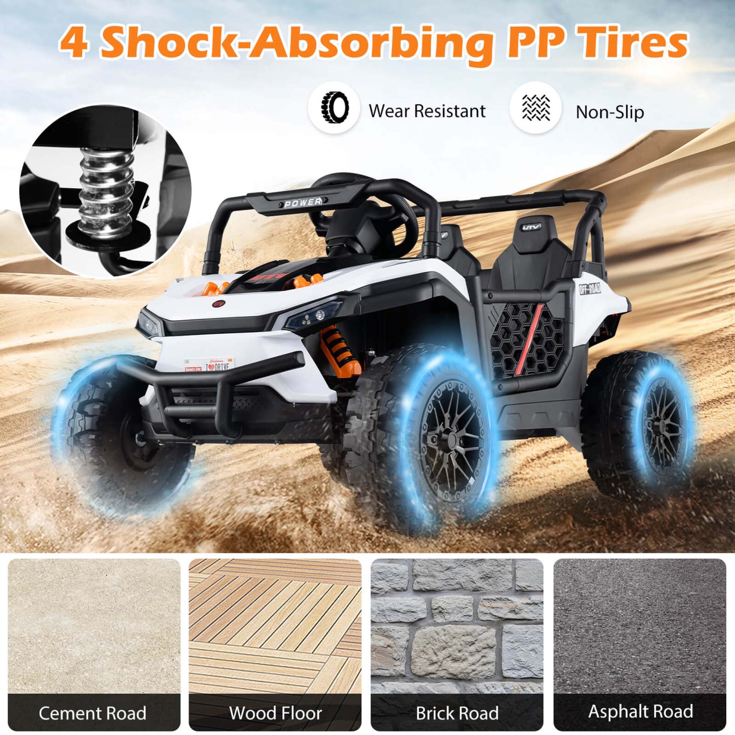 Camion porteur pour enfants 12 V de Costway avec télécommande parentale à 3 vitesses et fonction marche arrière en marche avant