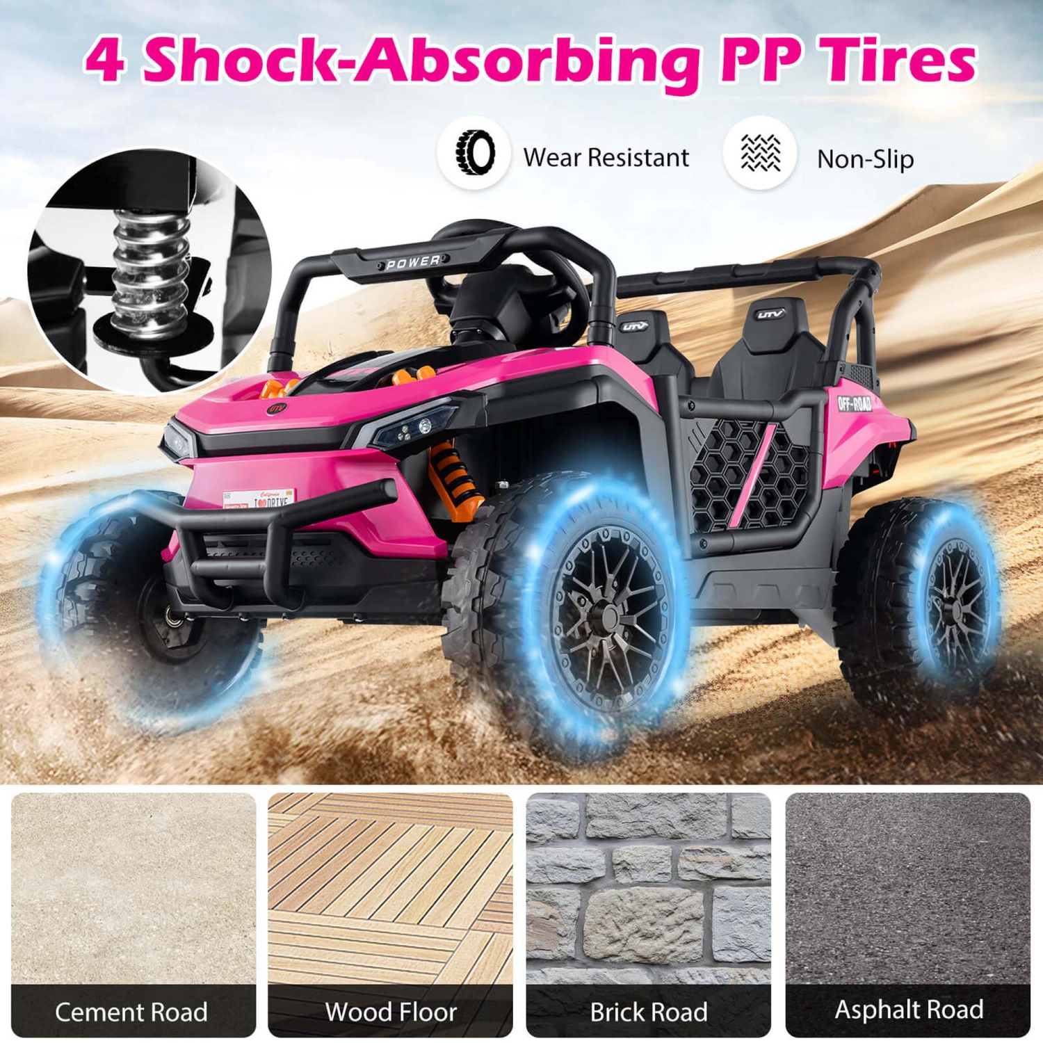 Camion porteur pour enfants 12 V de Costway avec télécommande parentale à 3 vitesses et fonction marche arrière en marche avant