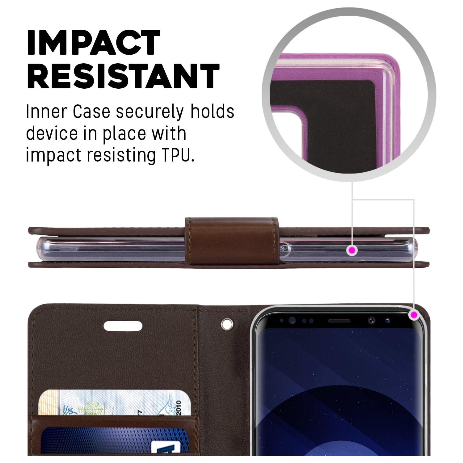 Étui portefeuille pour iPhone 16 Plus, étui folio à rabat en cuir PU de qualité supérieure avecfente pour carte, support et fermeture magnétique,