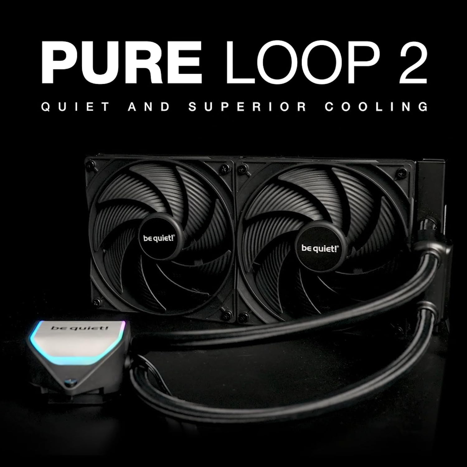 be quiet! Pure Loop 2 360 mm All-in-One Water Cooling for Overclocked AMD/Intel Systems, 3x Pure Wings 3 PWM High-Speed Fans, Double Decoupled PWM