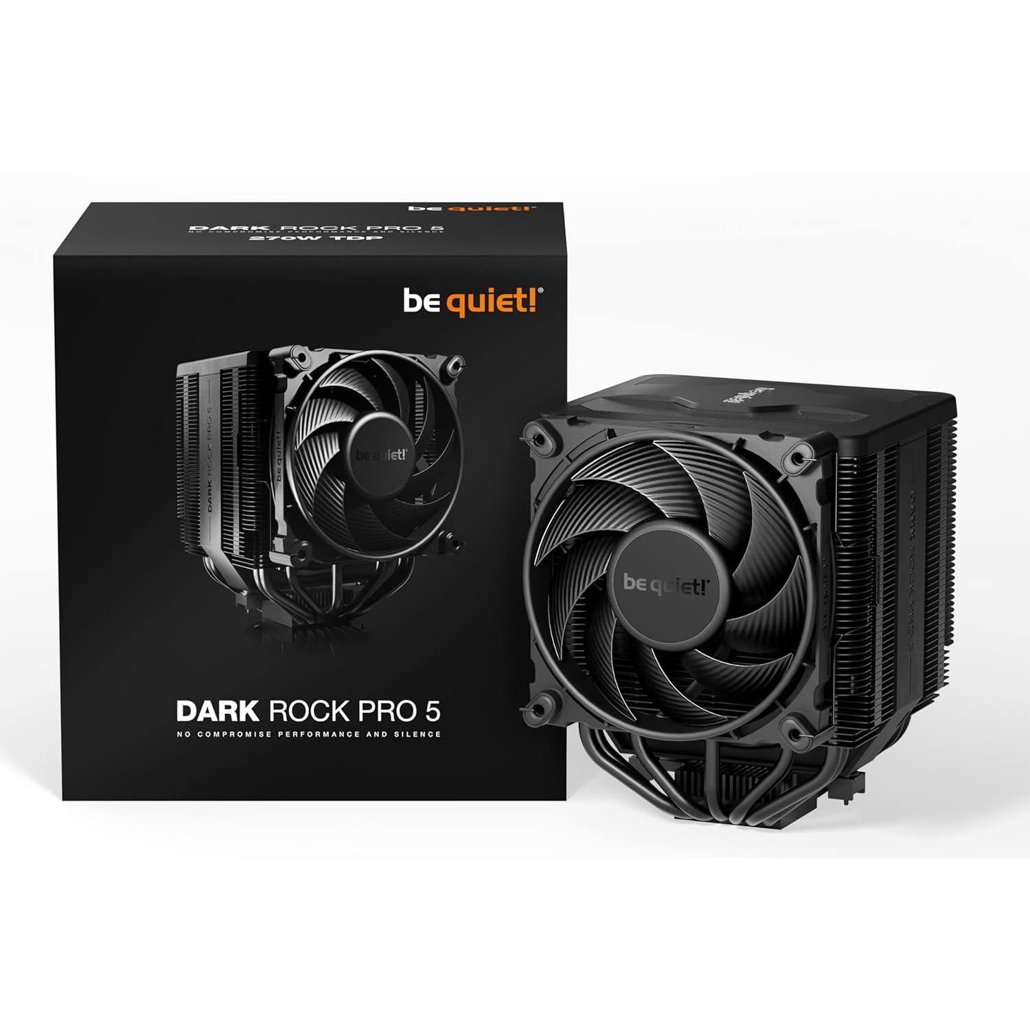 be quiet! Dark Rock Pro 5 air CPU Cooler, immensely high Airflow, 7 high-Performance Copper Heat Pipes, Liquid Metal Thermal Grease, BK036