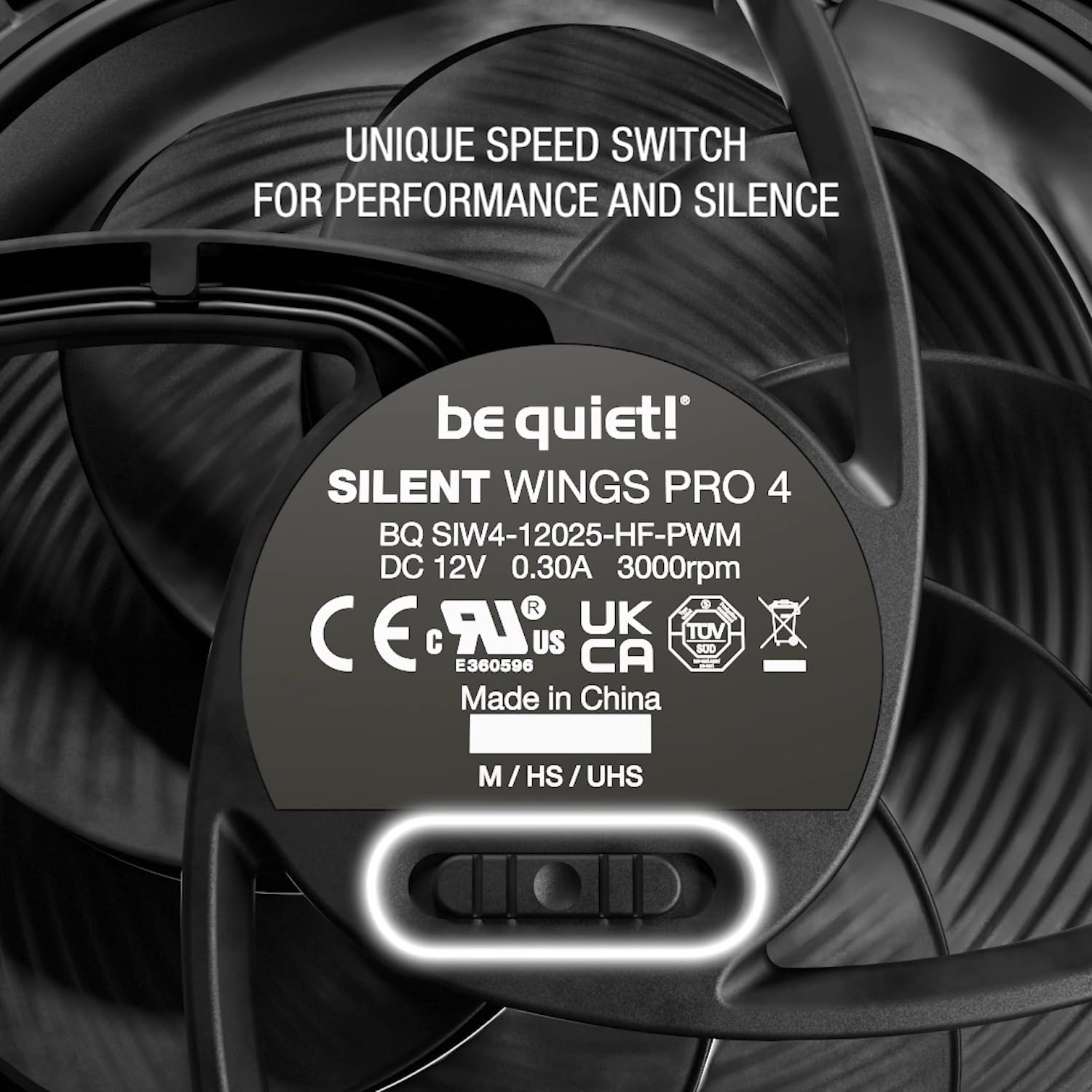 taisez-vous! Ventilateur silencieux Silent Wings Pro 4 120&nbsp;mm PWM 3000 Premium à faible bruit | 4 broches | BL098