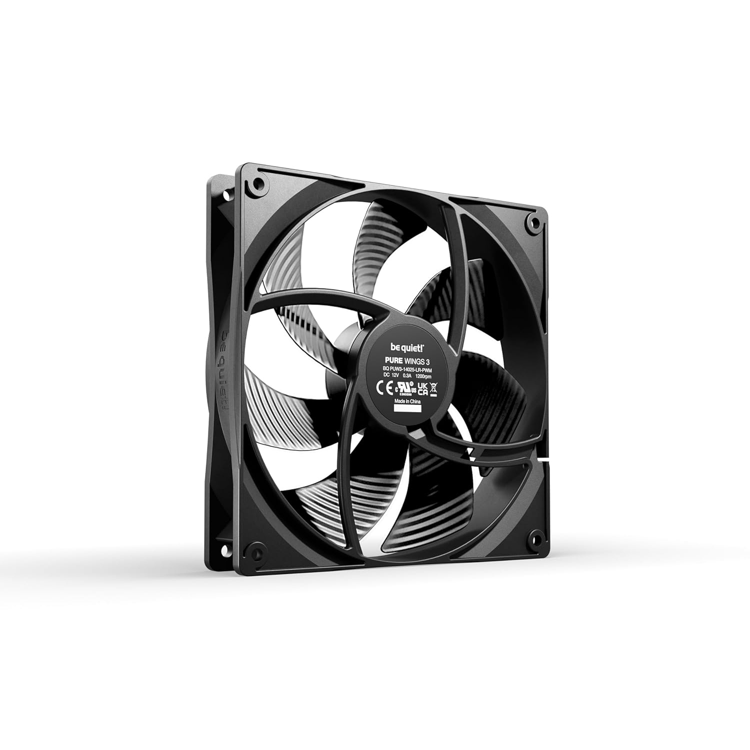 be quiet! Pure Wings 3 140mm PWM Fan, high Maximum Speed, Low Minimum Speed, optimised Fan Frame, exceptionally high air Pressure, Very Quiet