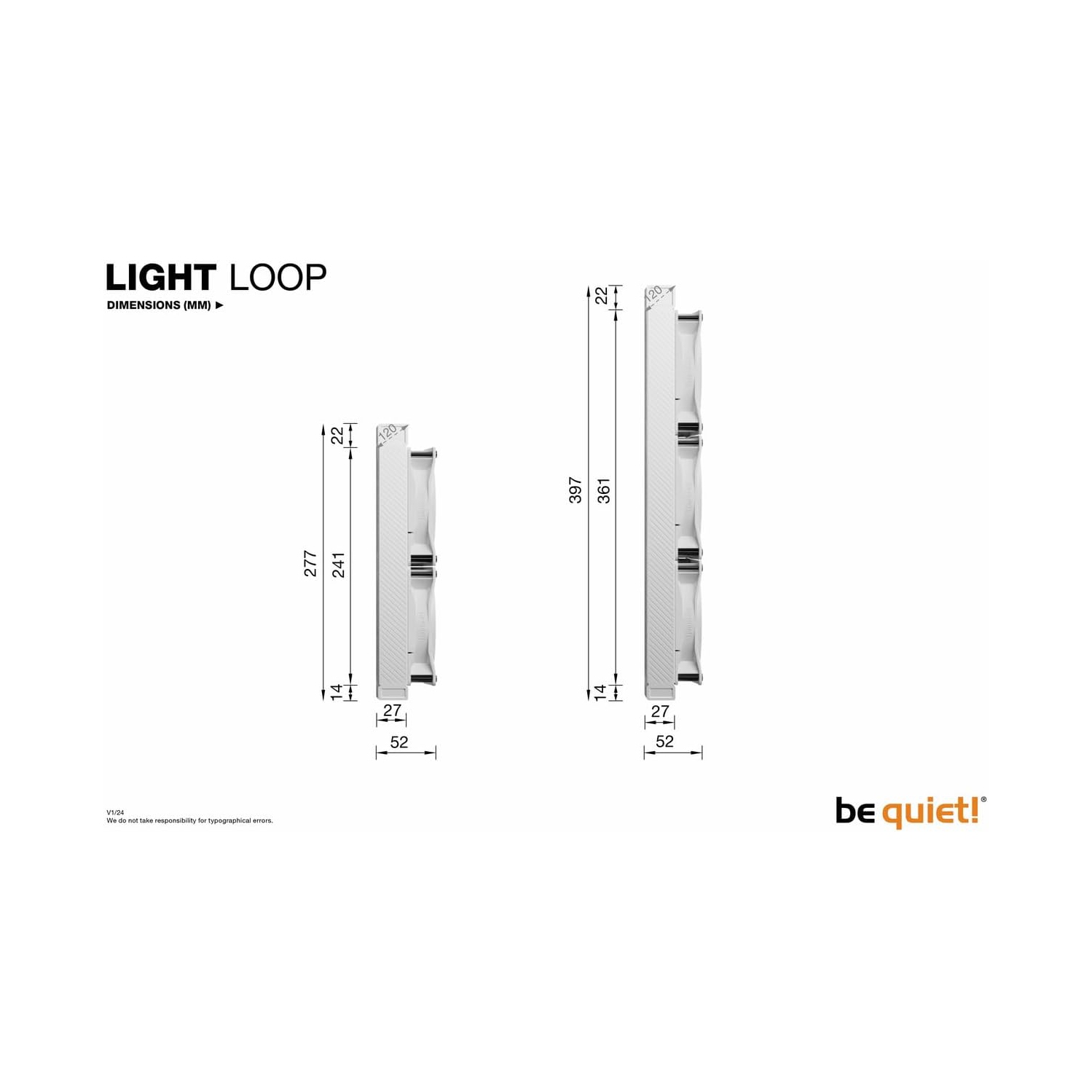 be quiet! Light Loop 360mm | All in One Water Cooling System | White | BW023