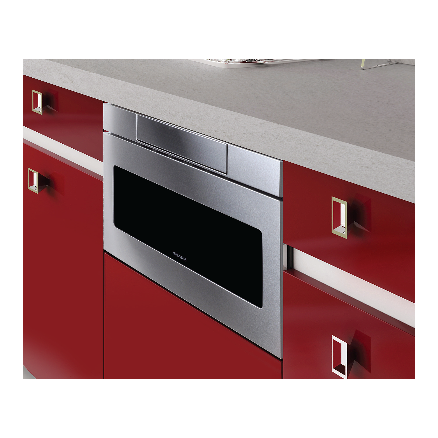 SHARP 24” Built-In Microwave Drawer with Automatic Drawer Opening System, SMD2477ASC