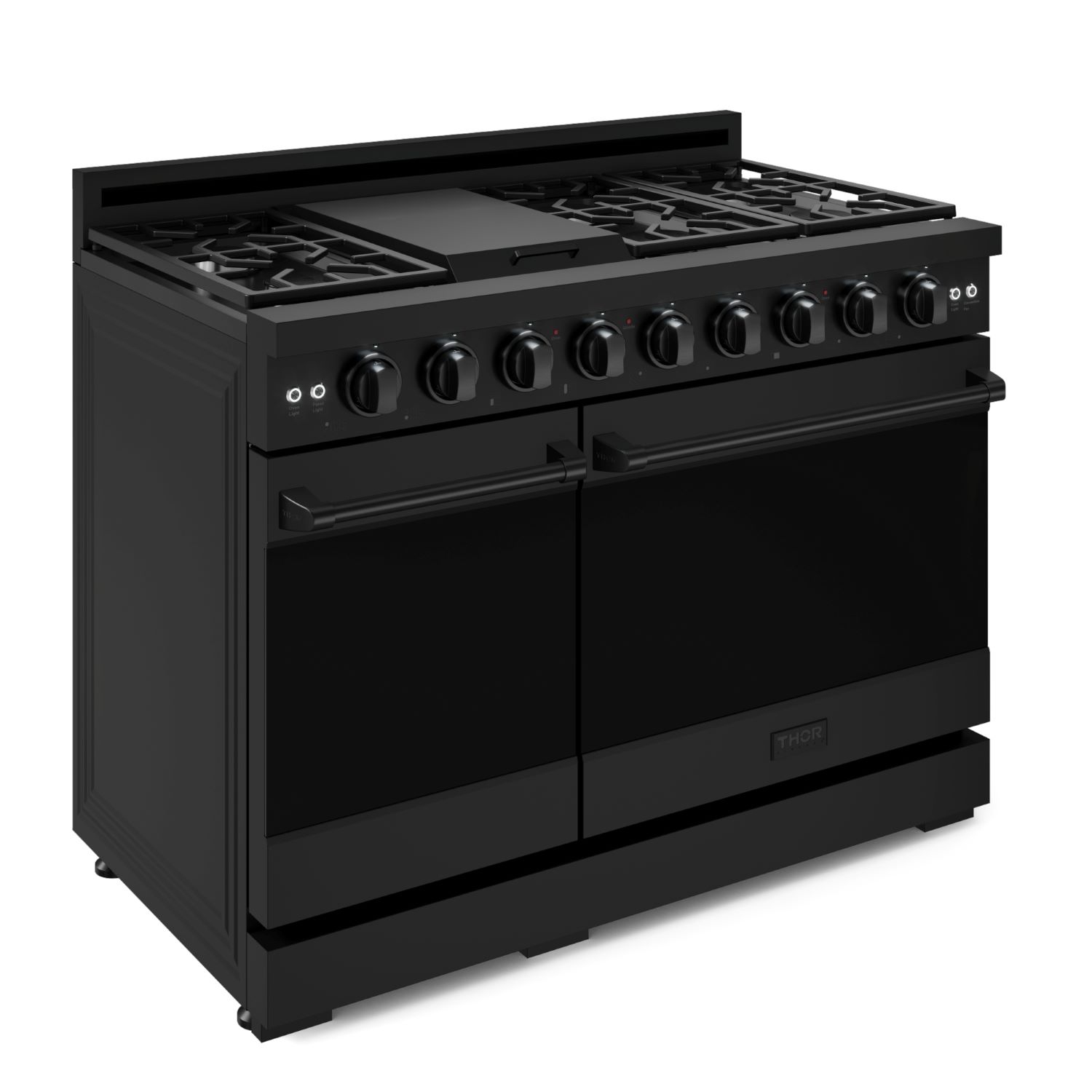 Gordon Ramsay by THOR Kitchen 48 Inch Professional Gas Range with Double Oven in Black