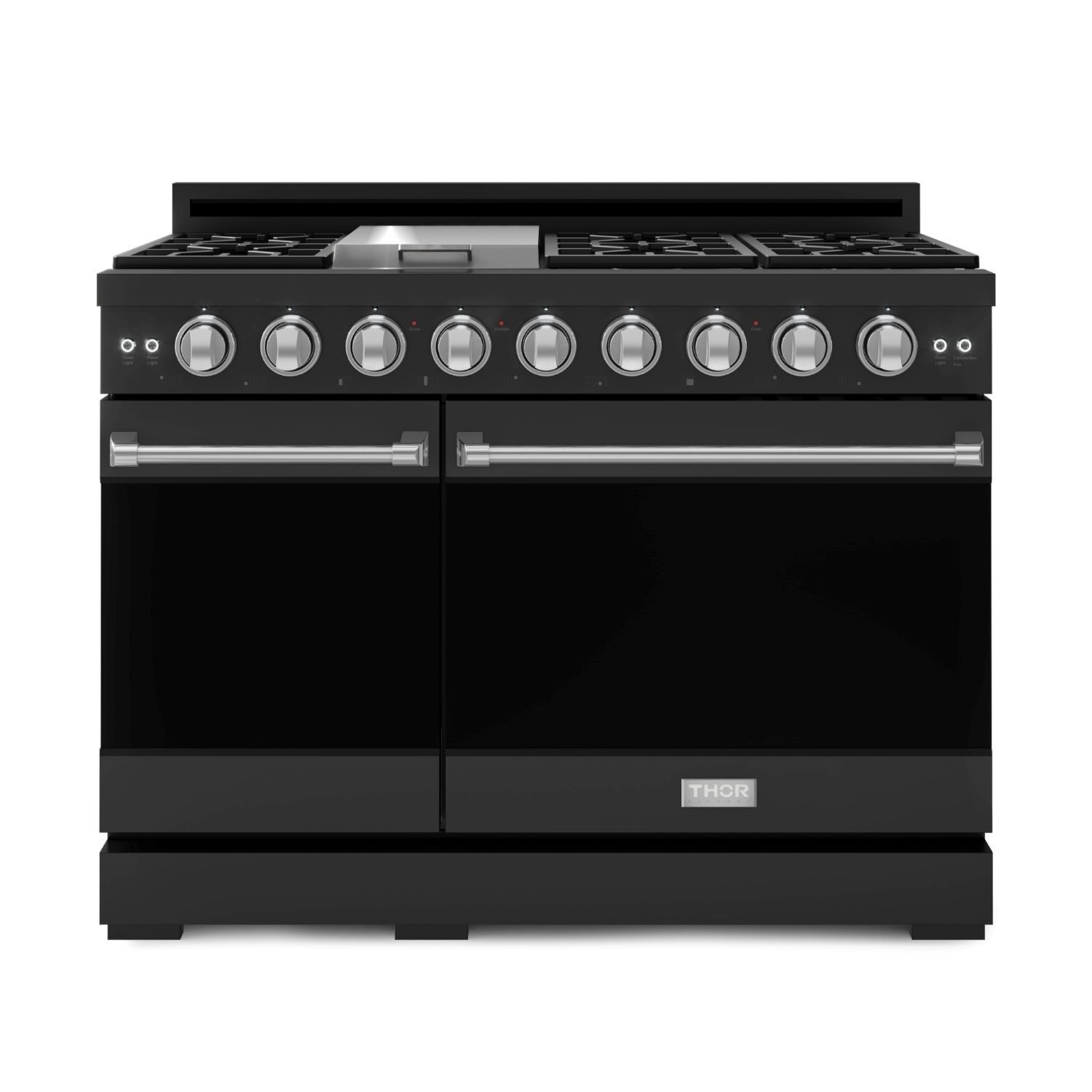 Gordon Ramsay by THOR Kitchen 48 Inch Professional Gas Range with Double Oven in Black/Stainless Steel