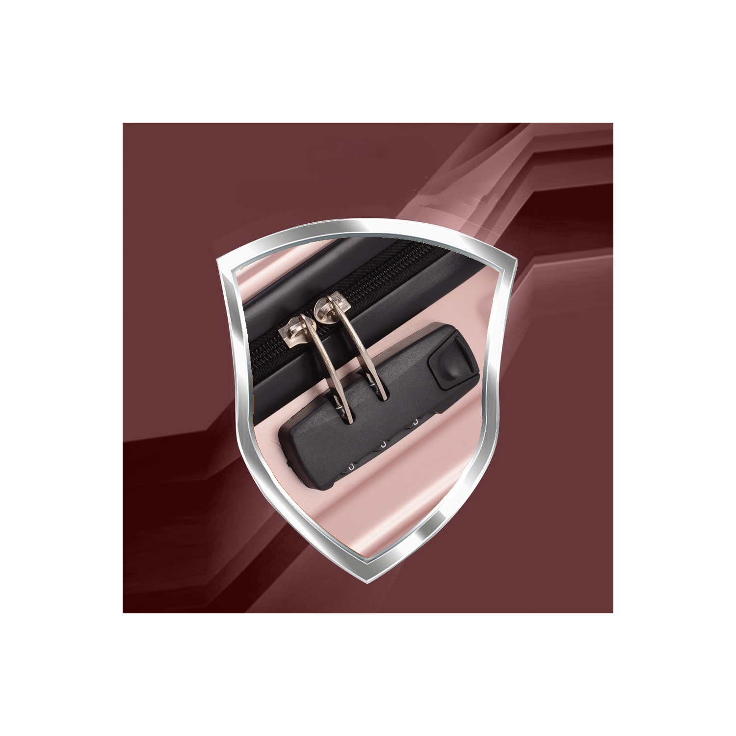 Valise rigide à 360 roulettes pivotantes d'AxGear – Valise de voyage avec verrou de mot de passe de 28 po