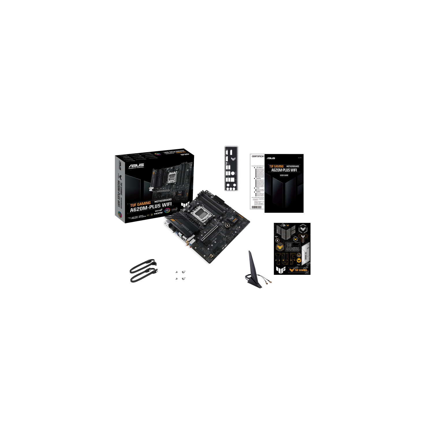 ASUS TUF Gaming A620M-Plus WiFi Micro ATX Motherboard – AMD A620, DDR5, WiFi 6