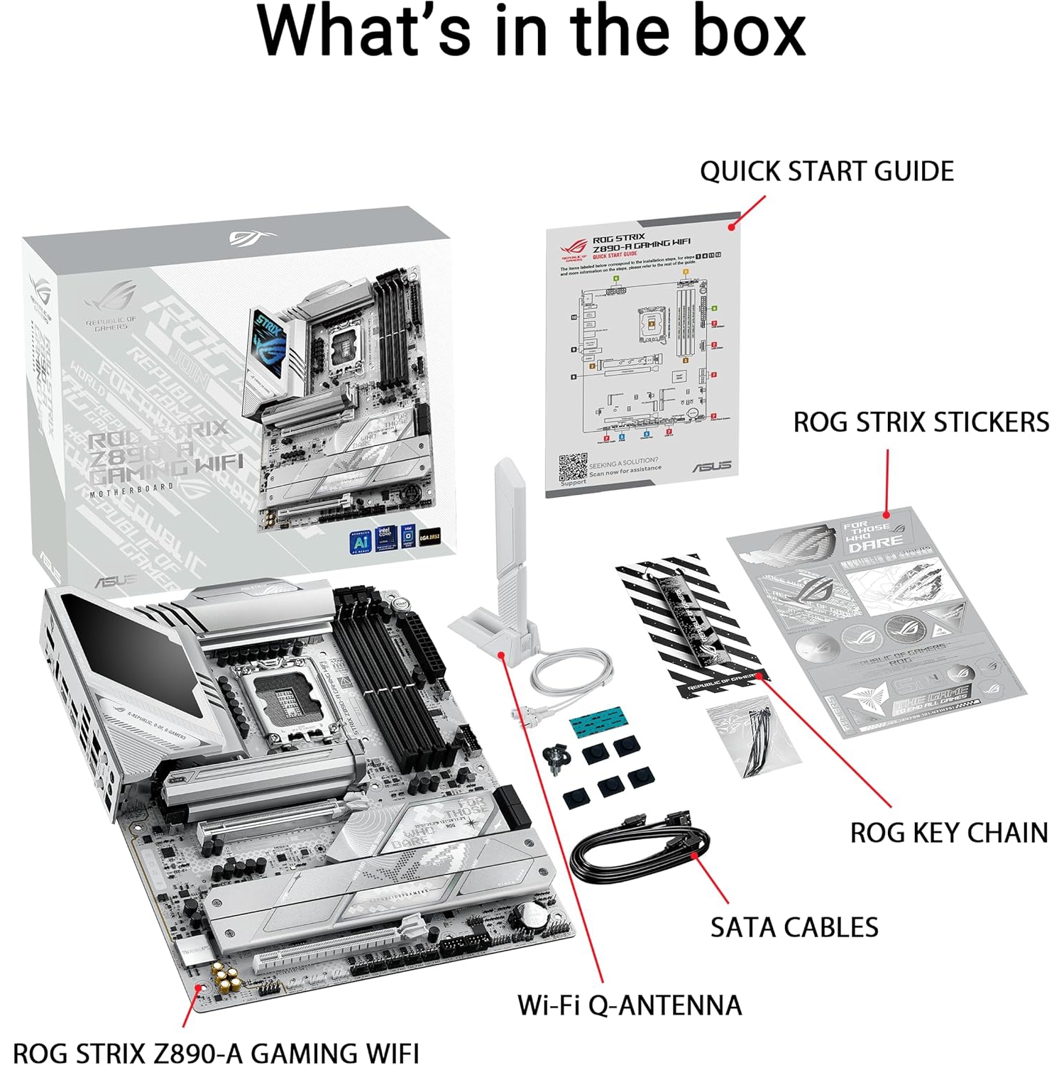 ASUS ROG Strix Z890-A Gaming WiFi ATX Motherboard – Intel Z890, DDR5, WiFi 7