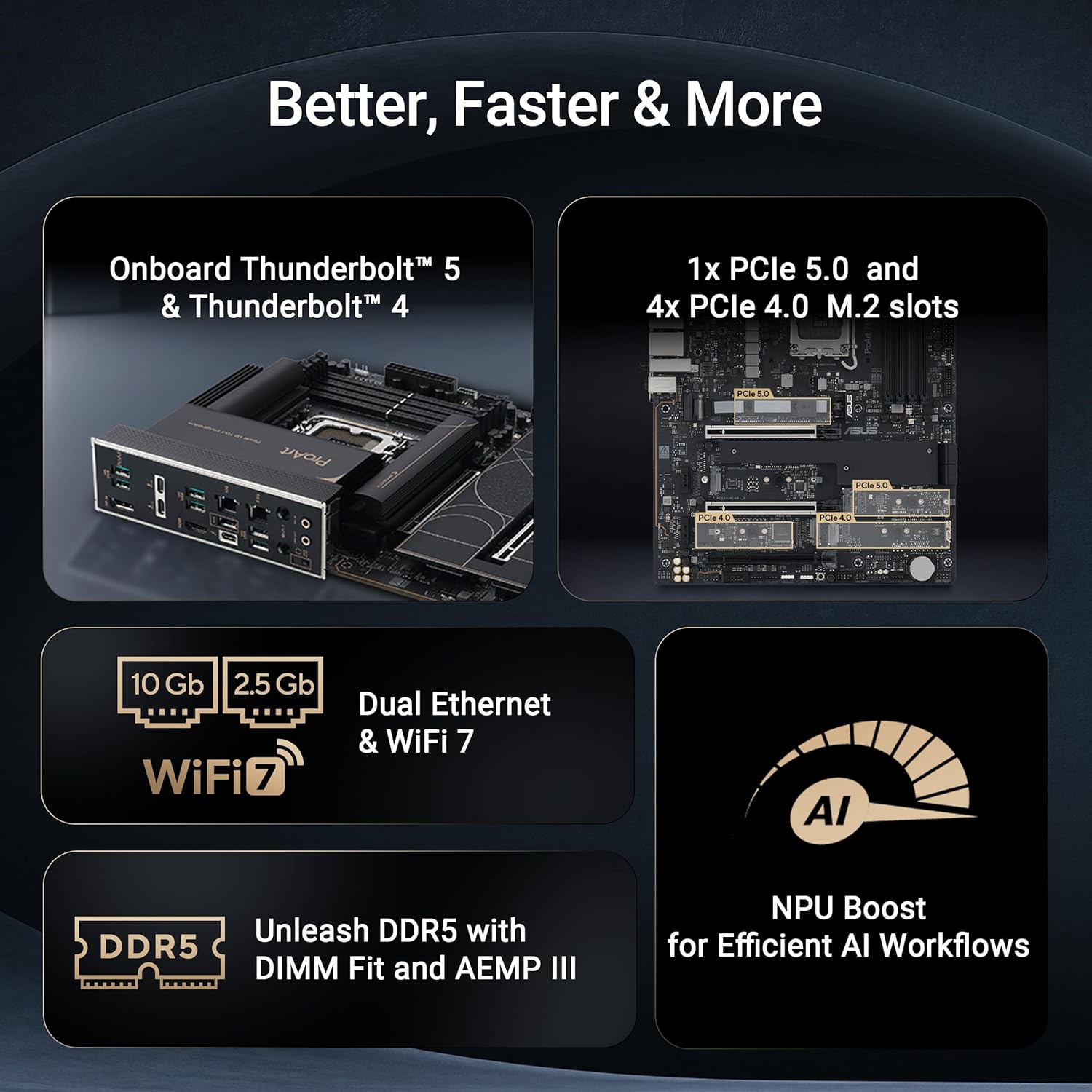 ASUS ProArt Z890-Creator Wi-Fi ATX Motherboard – Intel Z890, DDR5, Wi-Fi 6E