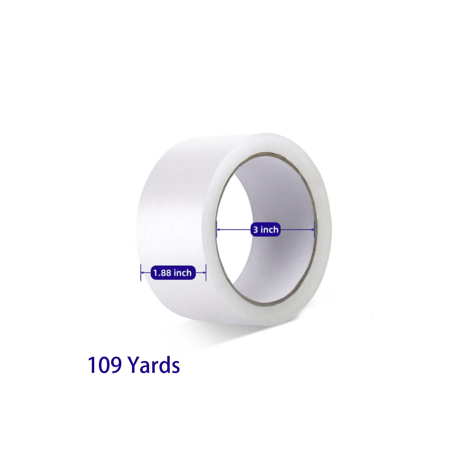 Ruban d'emballage d'AxGear Expédition Boîte de courrier pour entrepôt de 1,8 po x 109 verges 100 M 6 rouleaux