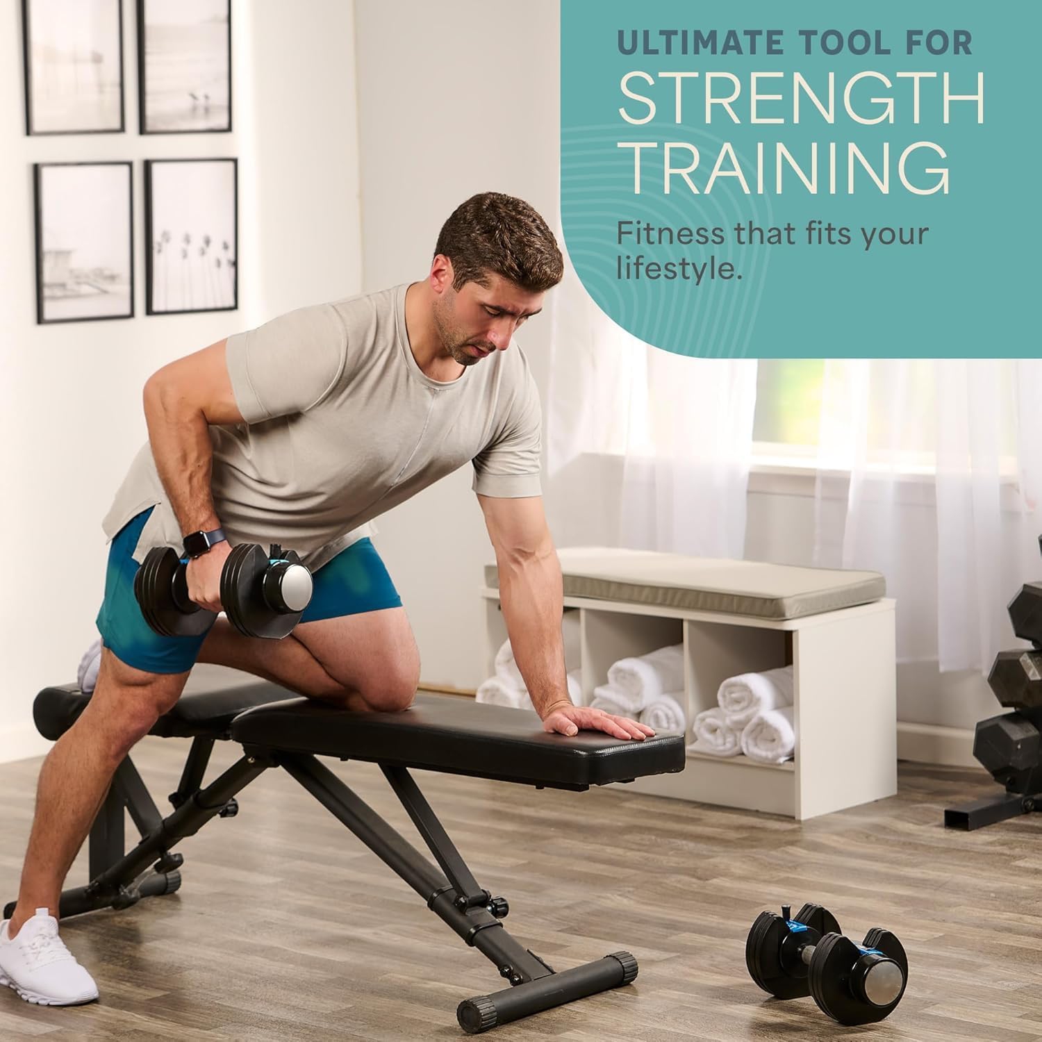 LifePro Adjustable Dumbbells Set 25lb Pair – 5-in-1 Compact Weights with Rack, Quick Adjust Slider, Secure Grip Handle – Space-Saving Hand Weights