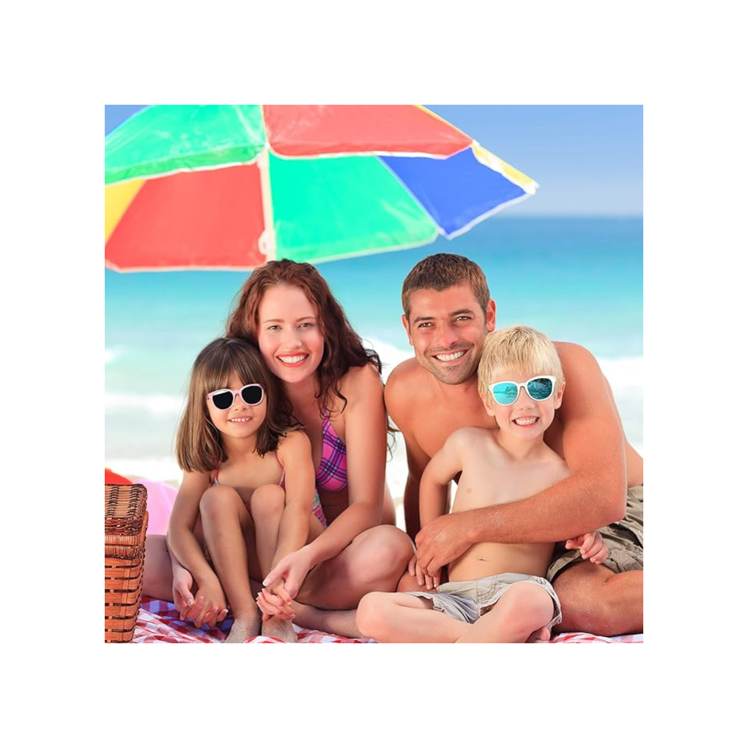 DEAFRAIN Kids Sunglasses Polarized Sport TPEE Unbreakable Flexible UV Protection for Boys Girls Age 6-12