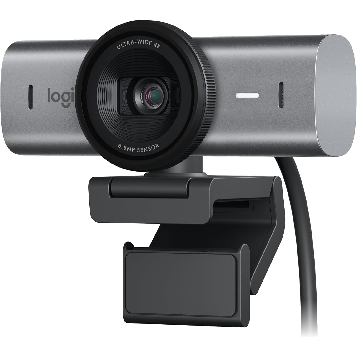 Logitech MX Brio Ultra HD 4K Collaboration and Streaming Webcam, 1080p at 60 FPS, Dual Noise Reducing Mics, Show Mode, USB-C, Webcam Cover, Works with Microsoft Teams - Open Box