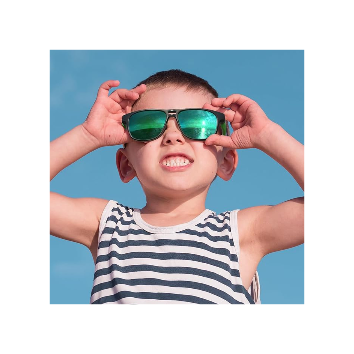 DEAFRAIN Kids Polarized Sunglasses Sport TPEE Flexible Frame 100% UV Protection for Boys Girls Age 5-13