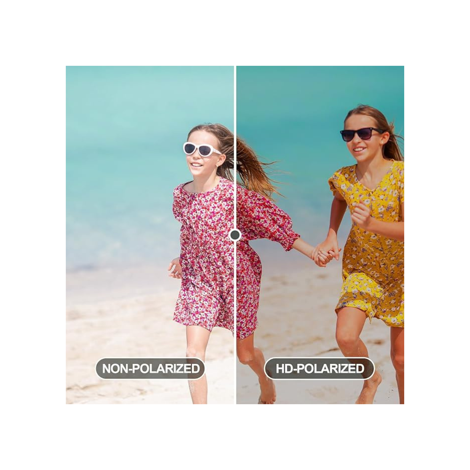 DEAFRAIN Kids Polarized Sunglasses Sport TPEE Flexible Frame 100% UV Protection for Boys Girls Age 5-13