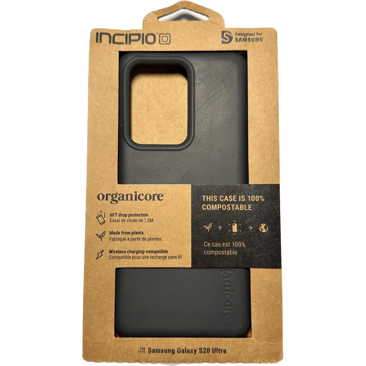 Étui biodégradable Organicore d'Incipio pour Galaxy S20 Ultra de Samsung - Noir