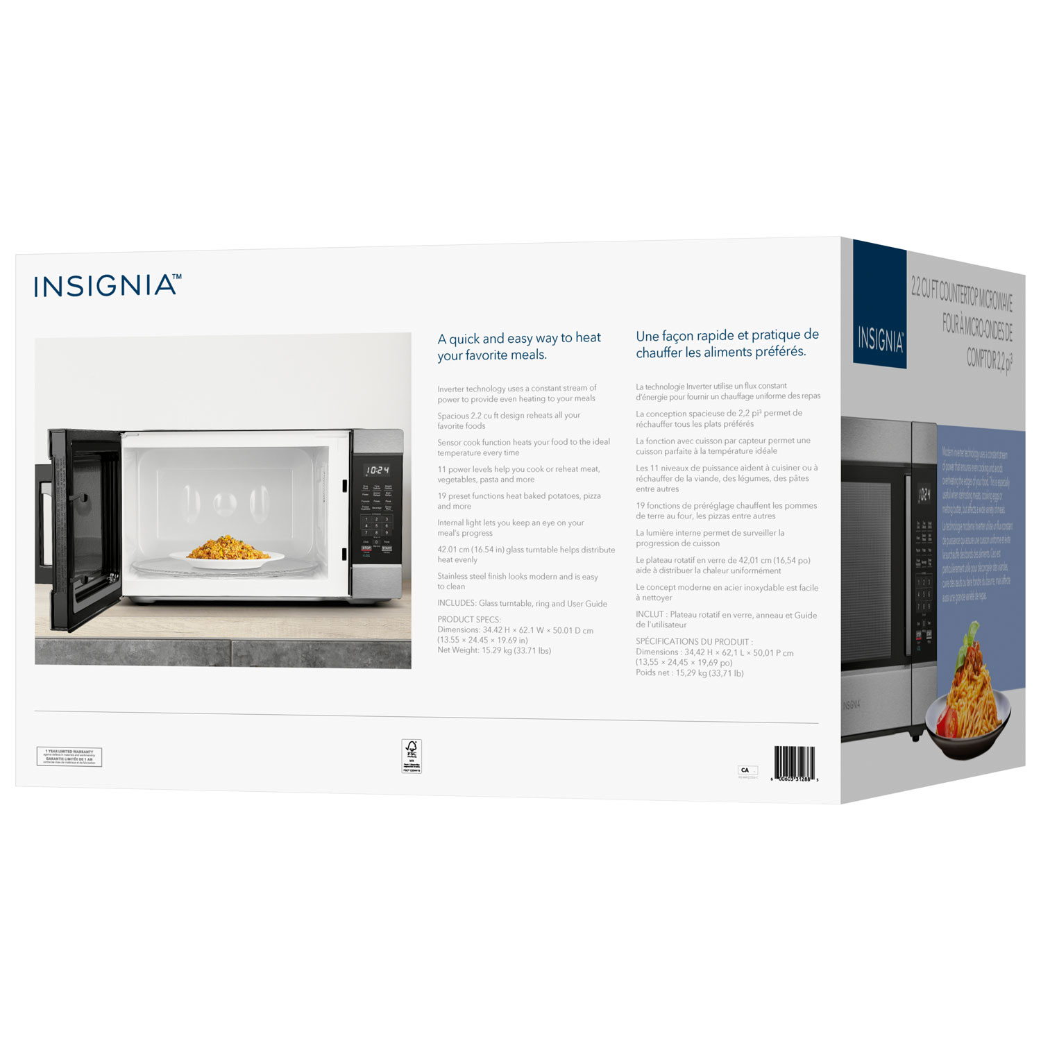 Insignia 2.2 Cu. Ft. Microwave - Stainless Steel