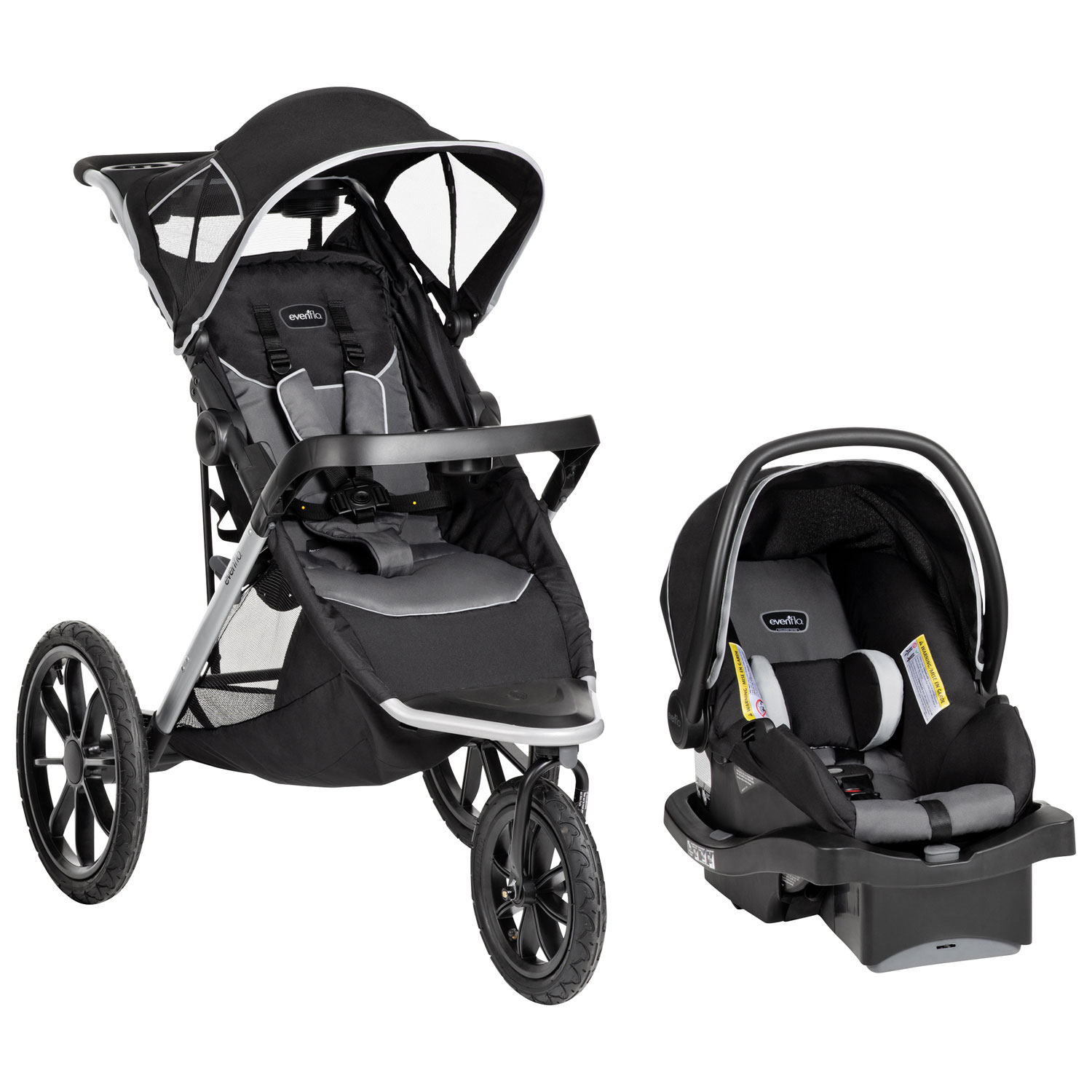 Evenflo Victory Plus Jogger Travel System - Grey Scale