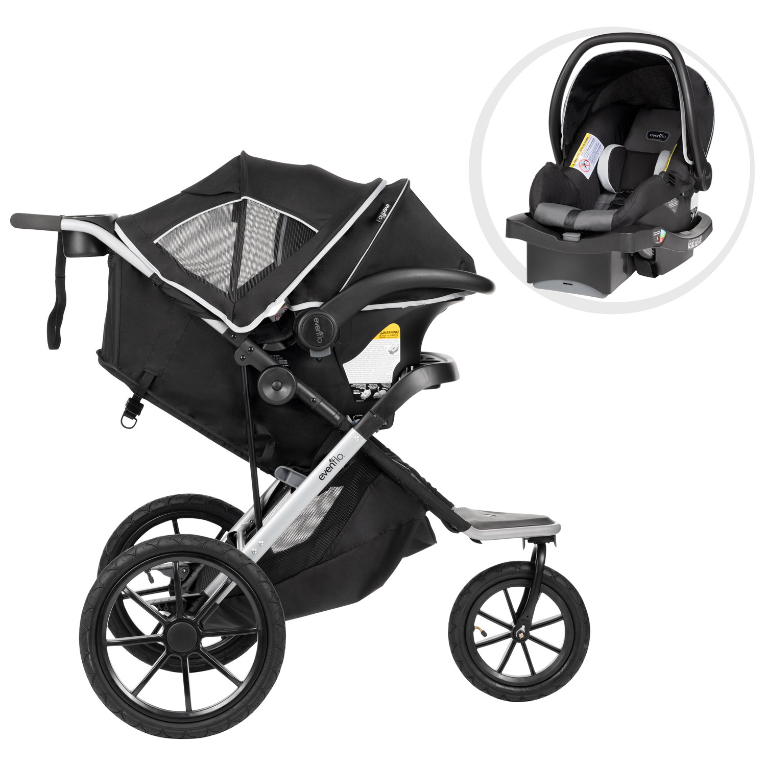 Evenflo Victory Plus Jogger Travel System - Grey Scale