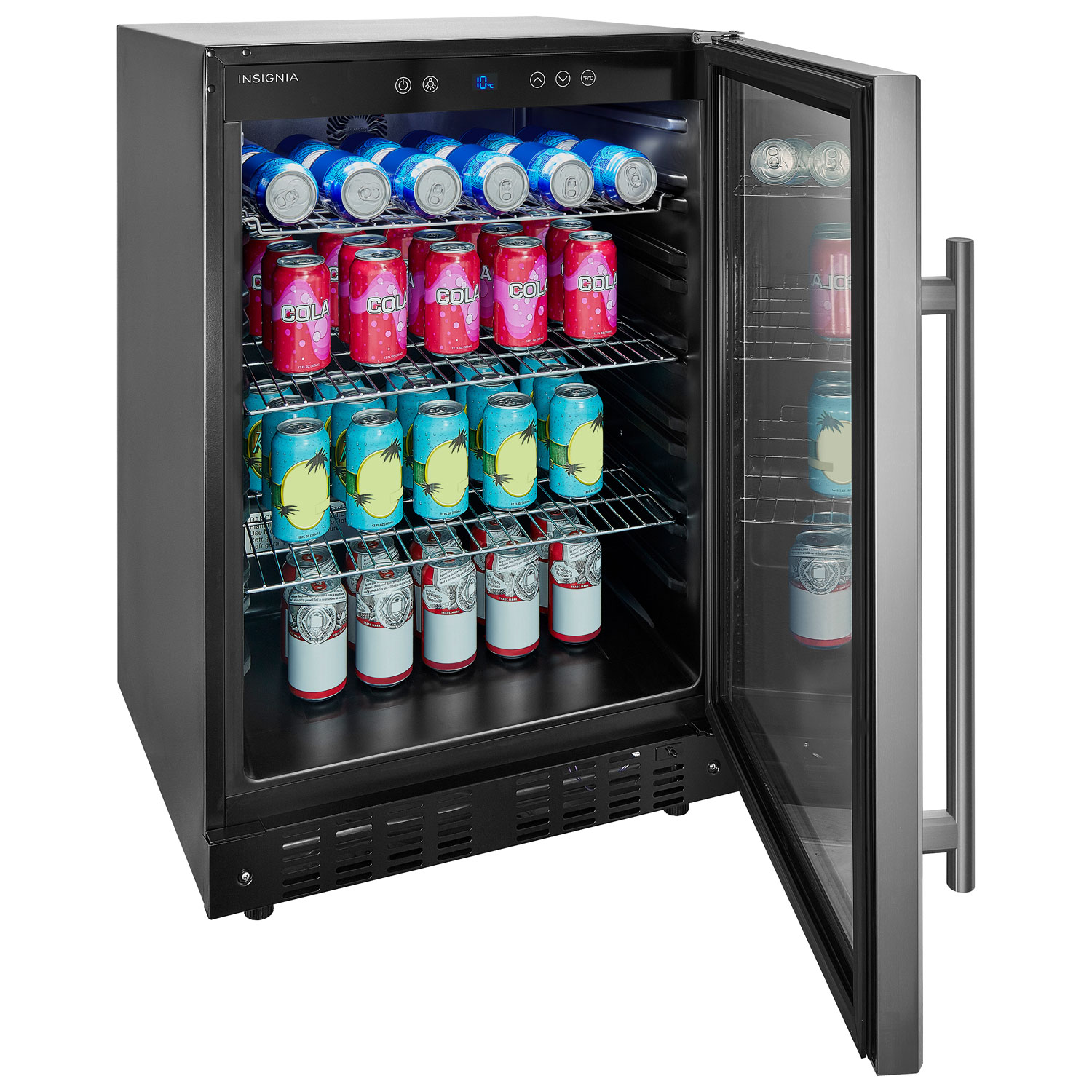 Insignia 165-Can Freestanding Beverage Centre - Staineless Steel - Only at Best Buy