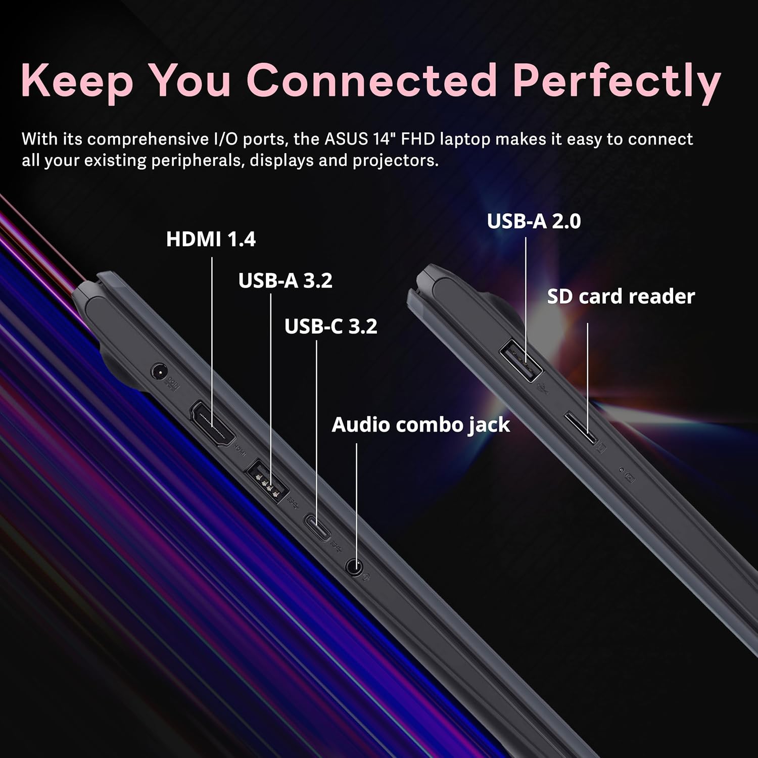 ASUS 14" FHD Laptop, Intel Pentium N6000 Processor, 224GB Storage(64GB eMMC+160GB Docking Station Set), 4GB RAM, Intel UHD Graphics, Webcam,