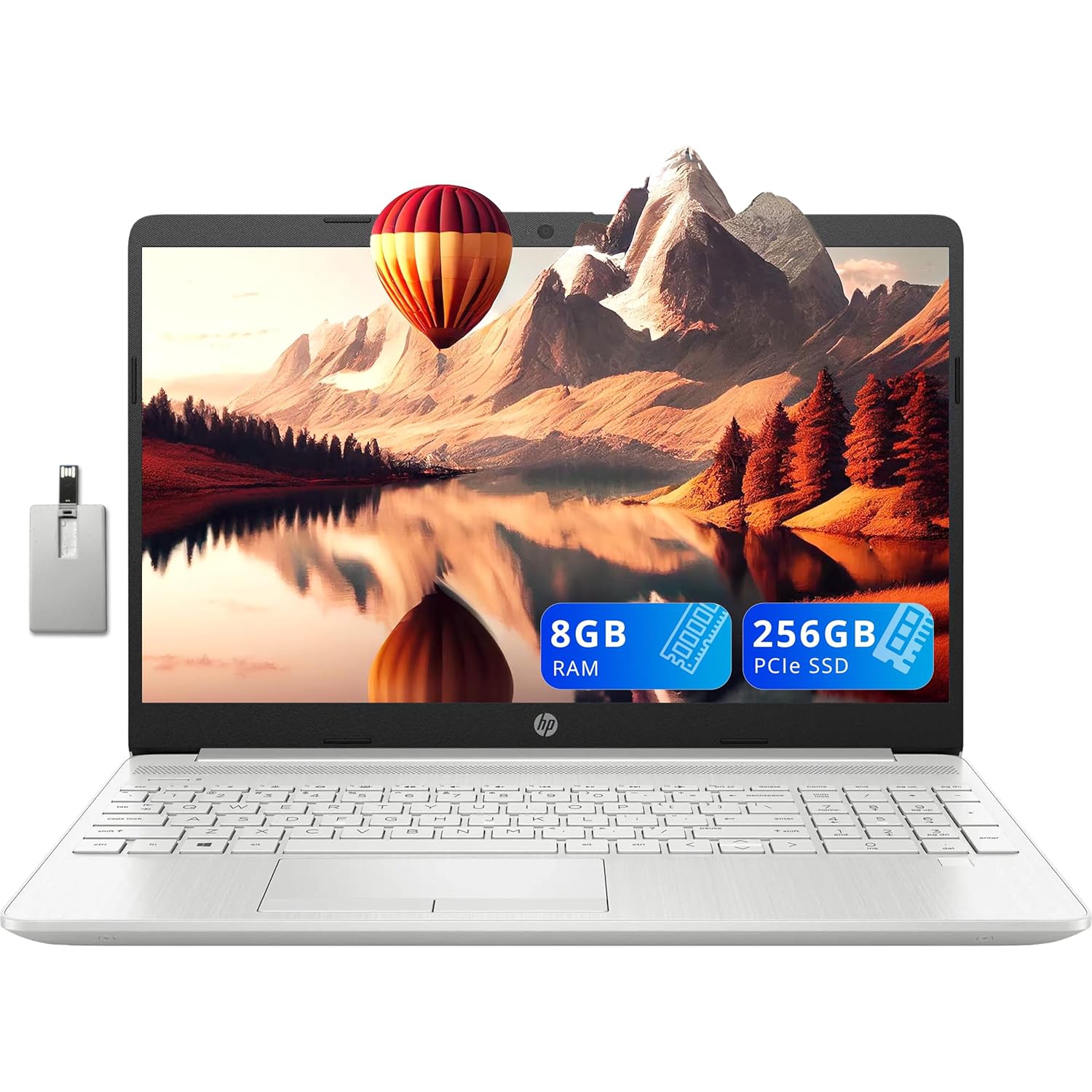 HP 15.6" FHD Everyday Slim Business Laptop, Intel i3-1115G4, 256GB PCIe SSD, 8GB DDR4 RAM, Intel UHD Graphics, Windows 10 S, Natural Silver, 32GB