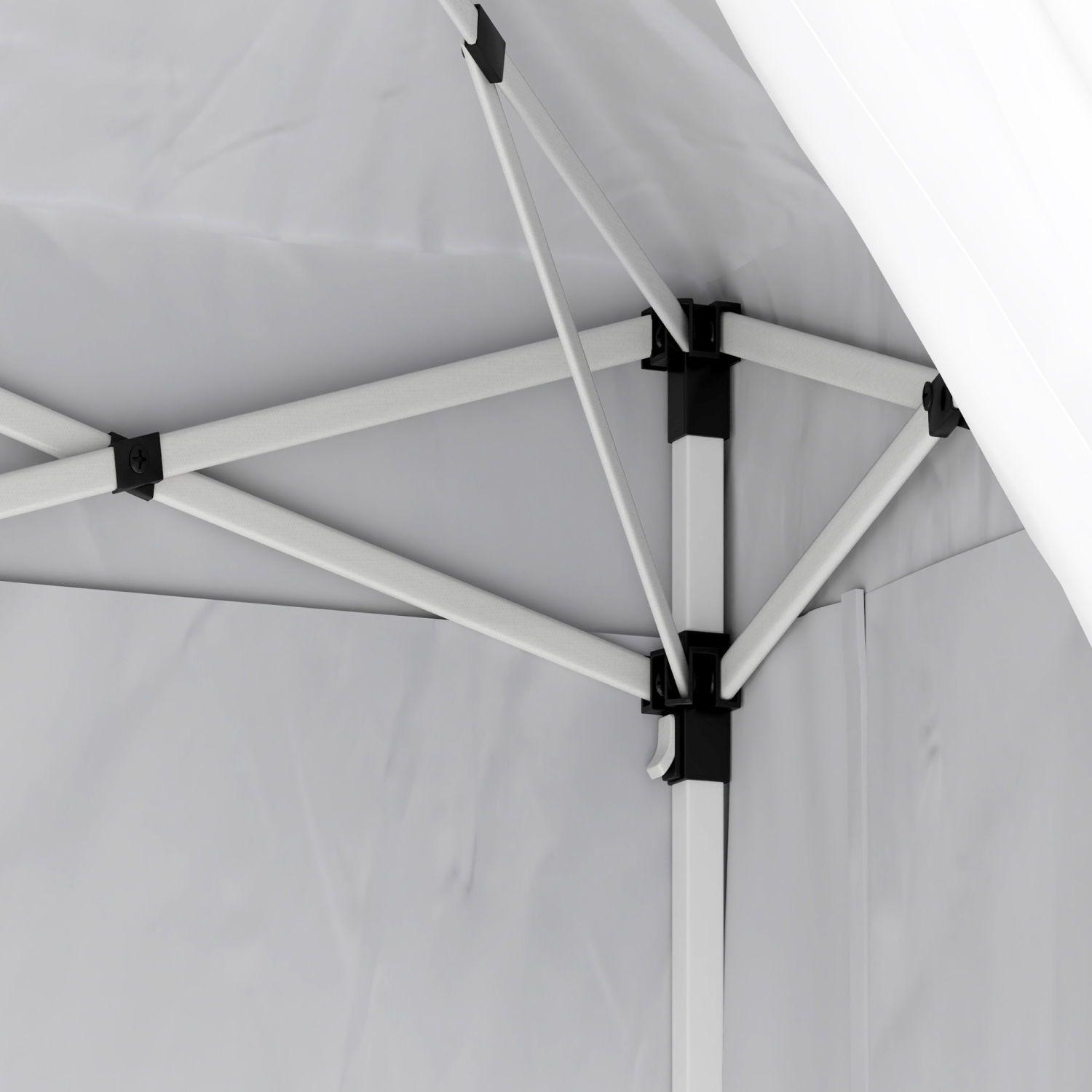 Tente escamotable Outsunny de 6,7 x 6,7 pi avec parois latérales, abri instantané, hauteur réglable, sac de transport inclus, pour l'extérieur,