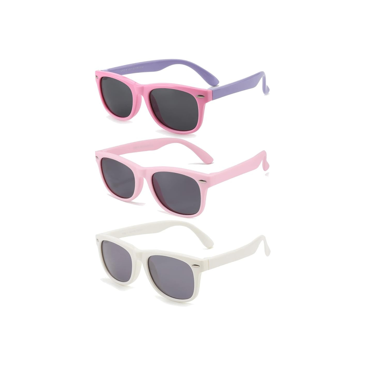 Polarized Kids Sunglasses for Girls and Boys with Fleaxible Frame Ages 3-10