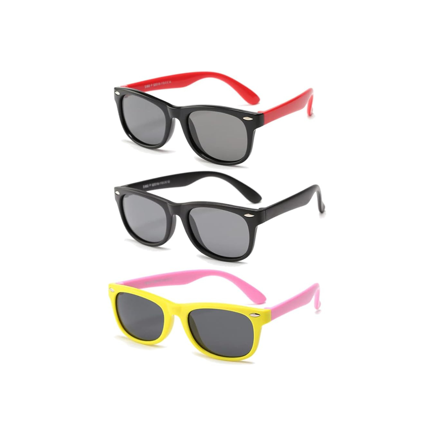 Polarized Kids Sunglasses for Girls and Boys with Fleaxible Frame Ages 3-10