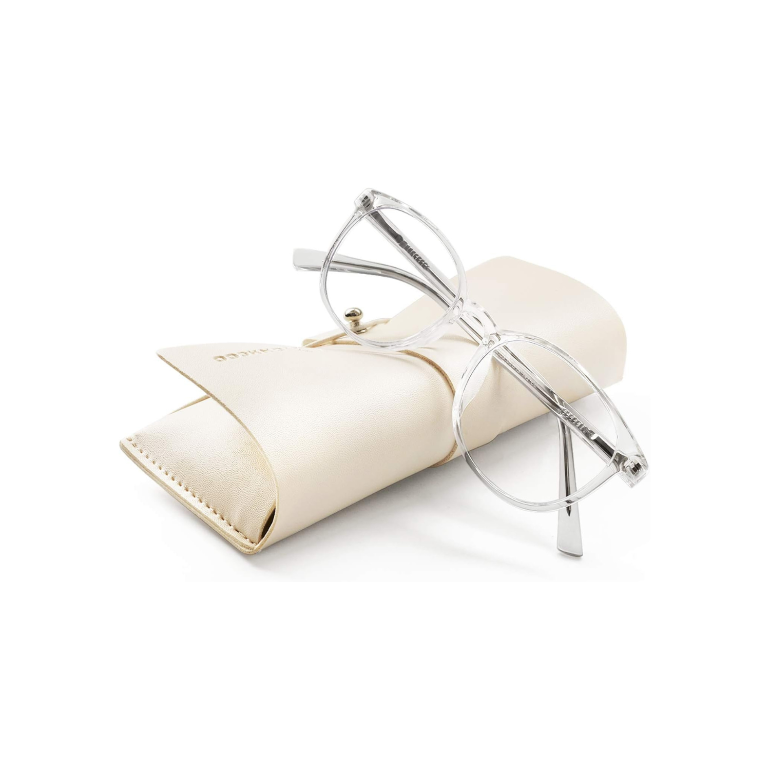 FONHCOO Blue Light Blocking Glasses Women Men Computer Eyeglasses,TR90 Fashion Round Transparent Anti Blue Light Glasses with Anti Eyestrain & UV