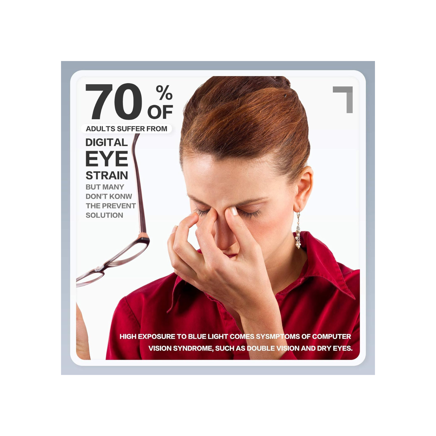 FONHCOO Blue Light Blocking Glasses Women Men Computer Eyeglasses,TR90 Fashion Round Transparent Anti Blue Light Glasses with Anti Eyestrain & UV