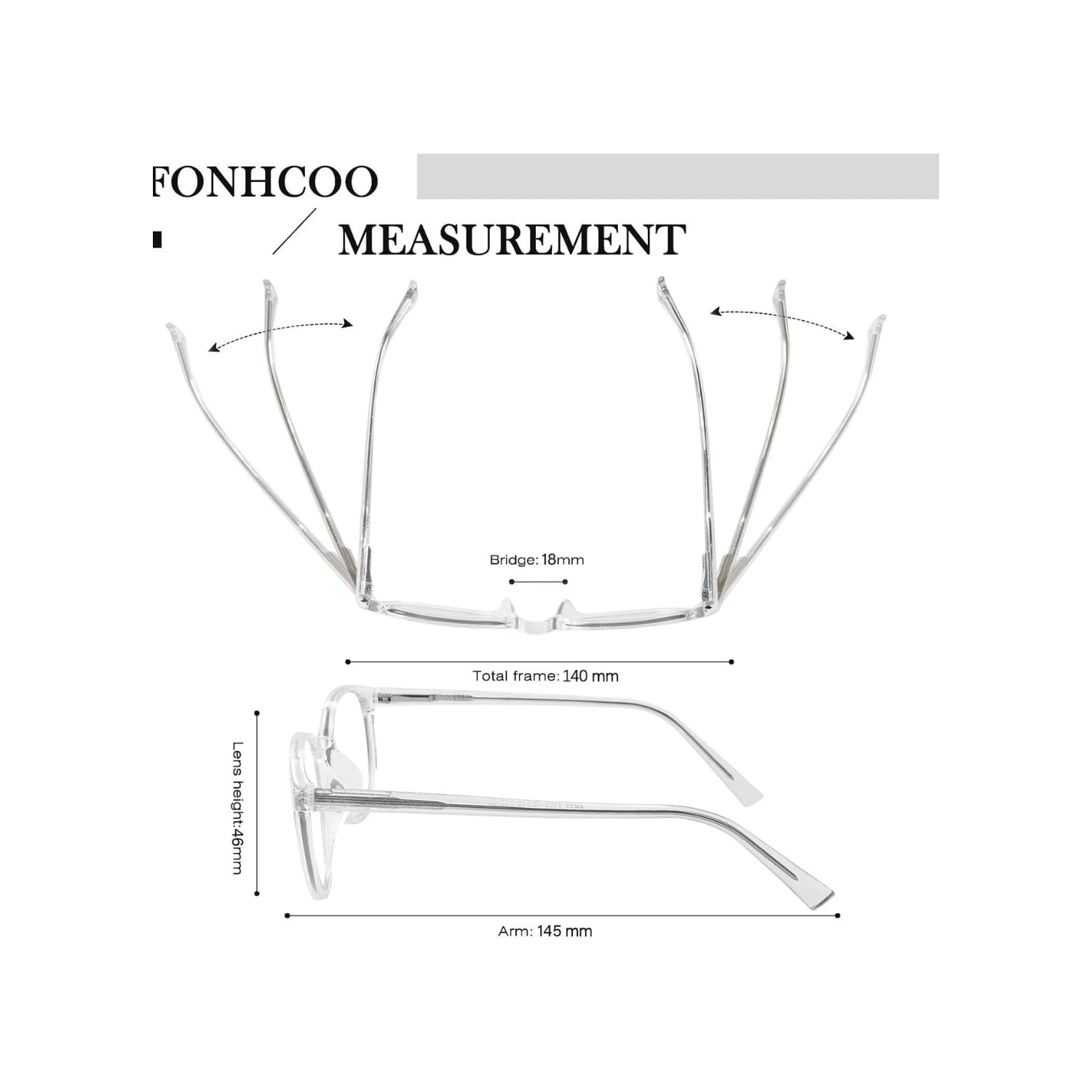 FONHCOO Blue Light Blocking Glasses Women Men Computer Eyeglasses,TR90 Fashion Round Transparent Anti Blue Light Glasses with Anti Eyestrain & UV