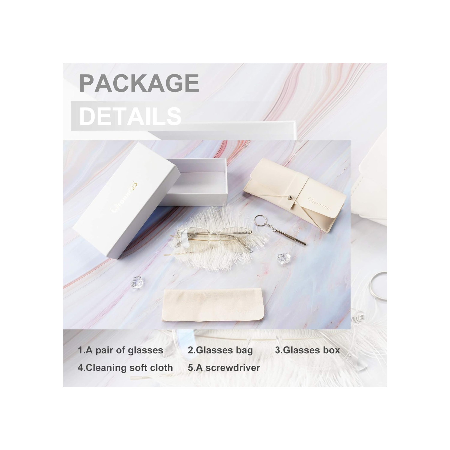 FONHCOO Blue Light Blocking Glasses Women Men Computer Eyeglasses,TR90 Fashion Round Transparent Anti Blue Light Glasses with Anti Eyestrain & UV