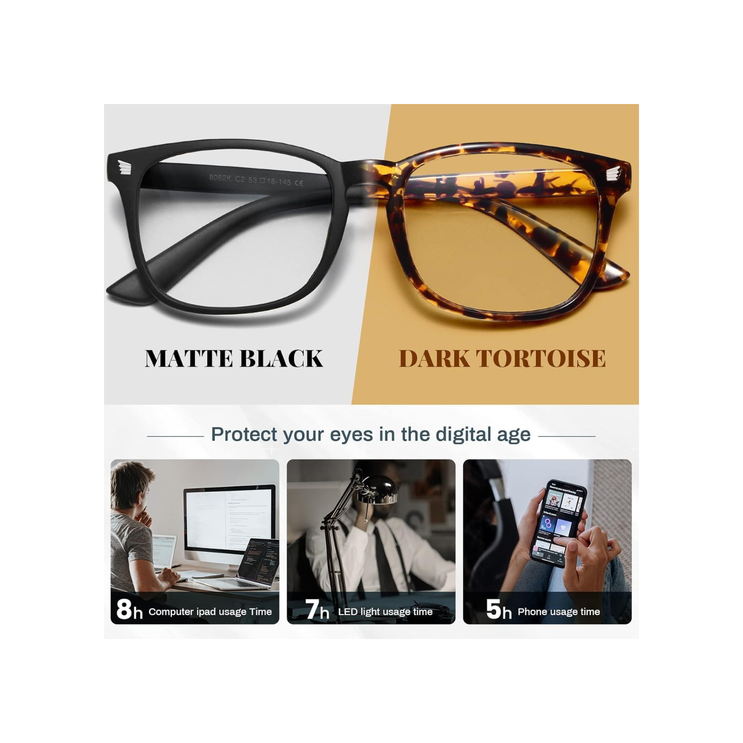 Blue Light Blocking Glasses Computer Glasses for Women and Men Eyewear Frame Bluelight Glasses and UV Glare