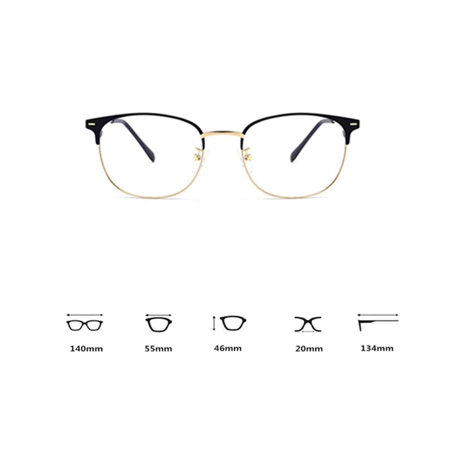 Blue Light Blocking Glasses Computer Reading Glasses Retro Eyeglasses Frame Anti UV Transparent Lens Anti Eye Fatigue Lightweight Fashion