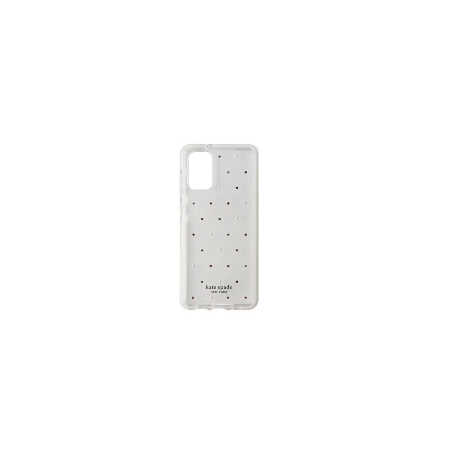 Kate Spade Defensive Hardshell Case for Samsung Galaxy S20+ | Clear with Pin Dot Gems & Pearls