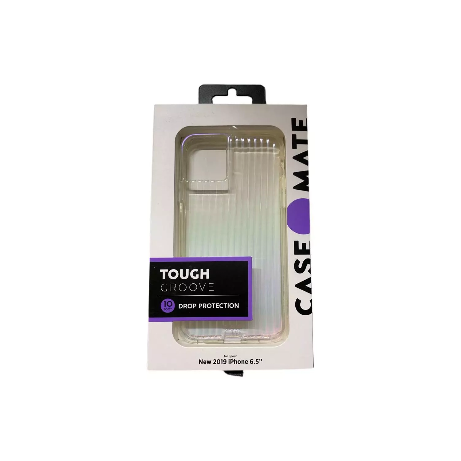 Étui Tough Groove de Case-Mate pour iPhone 11 Pro Max, transparent iridescent