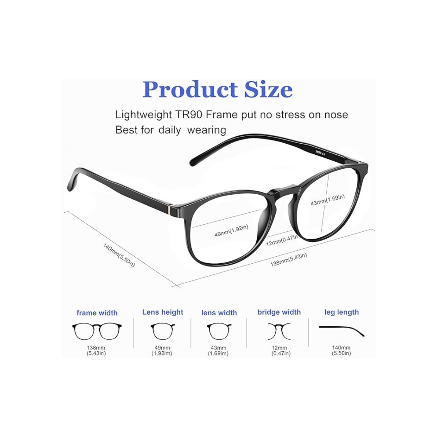 FEIYOLD Blue Light Blocking Glasses Women/Men for Computer Use, Lightweight Anti Eyestrain Gaming Glasses(2Pack)