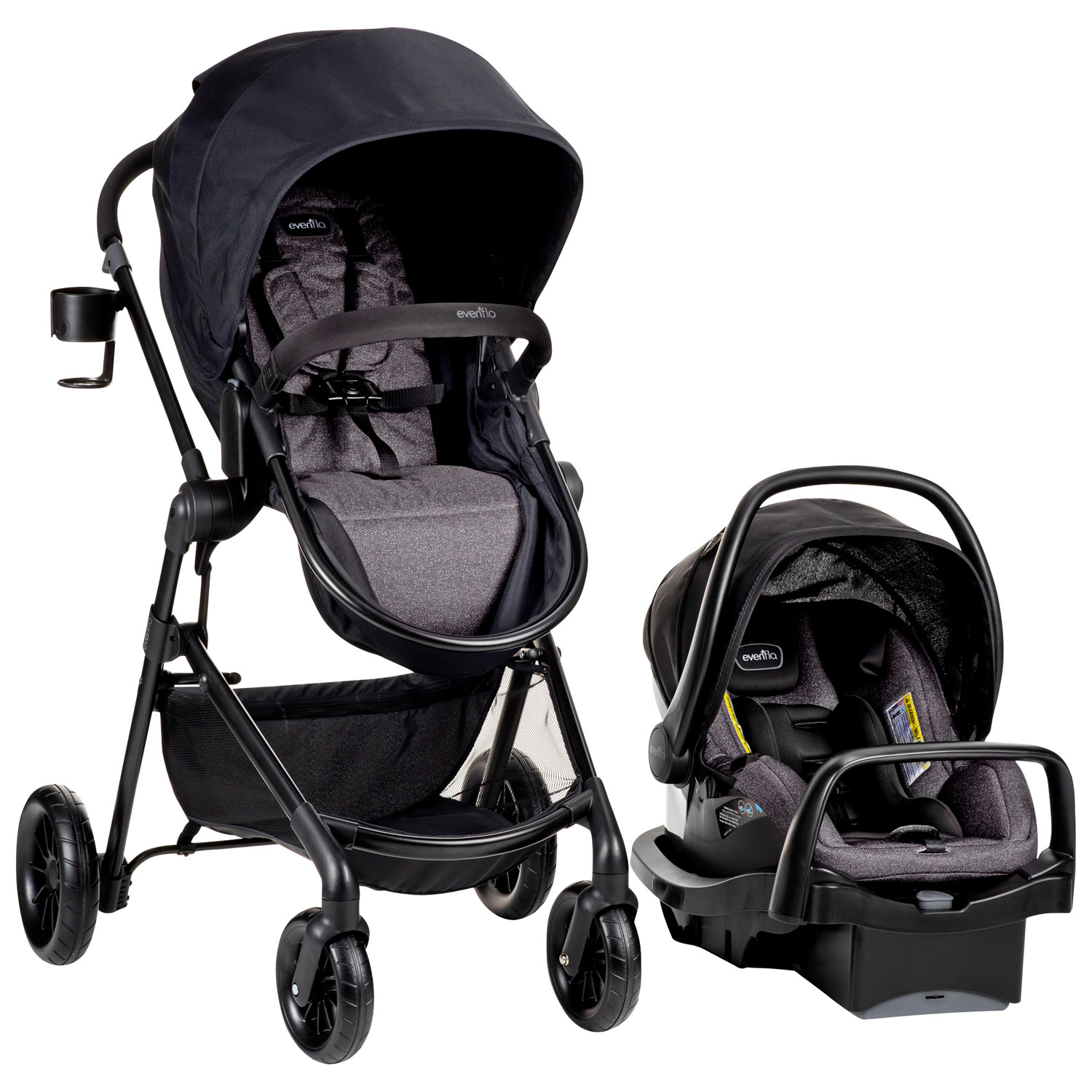 Evenflo Pivot Modular Travel System with LiteMax Infant Car Seat - Casual Grey