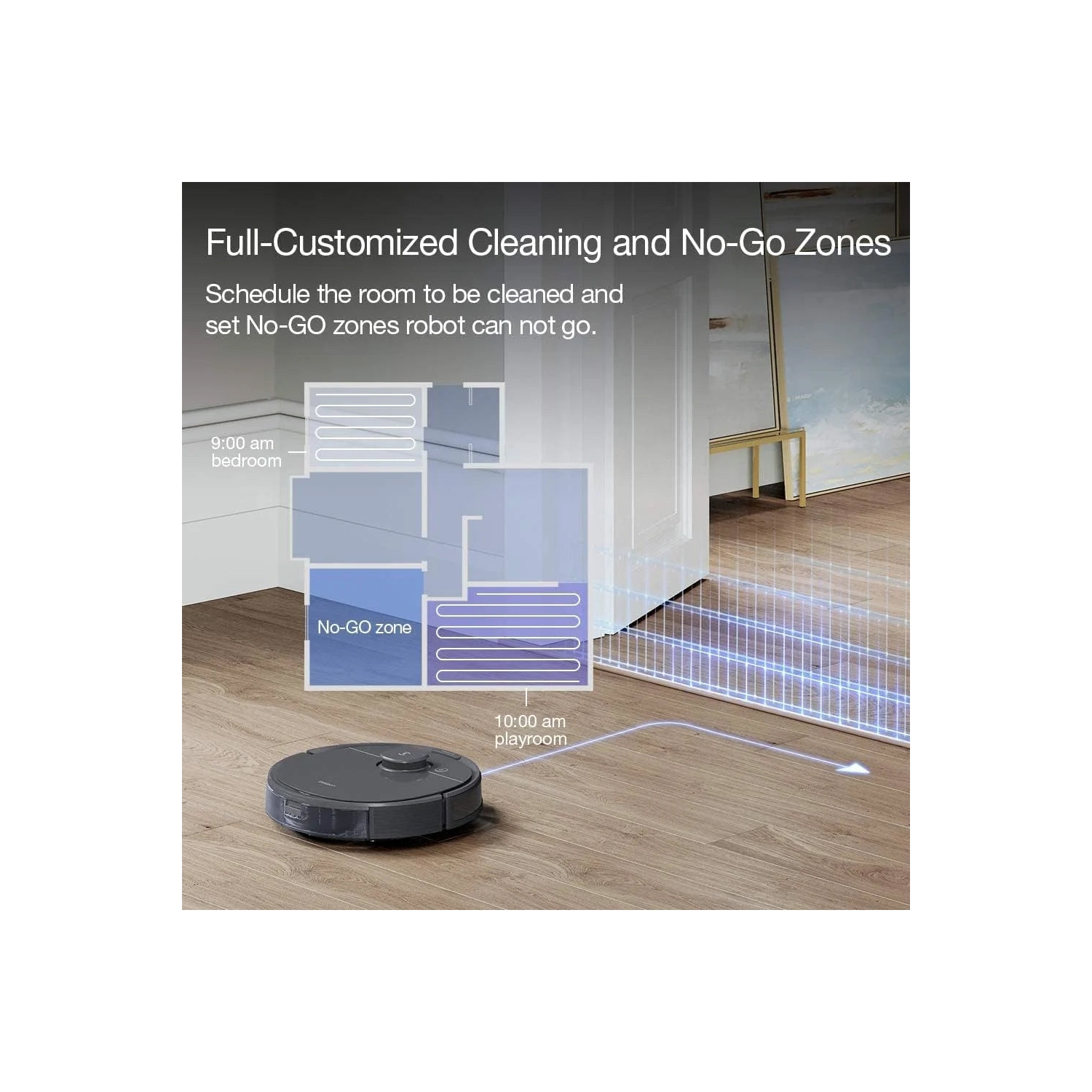 Open Box- Deebot By Ecovacs OZMO T8+ Vacuuming and Mopping Robot with Auto-Empty Station
