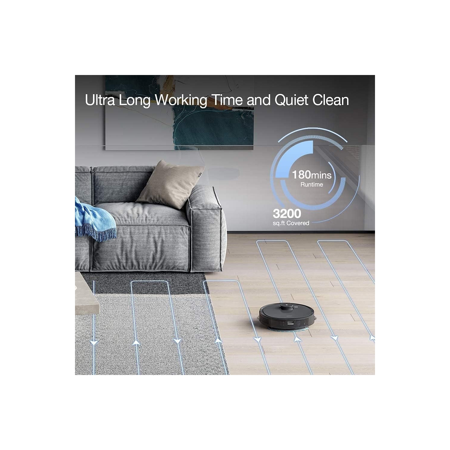 Open Box- Deebot By Ecovacs OZMO T8+ Vacuuming and Mopping Robot with Auto-Empty Station
