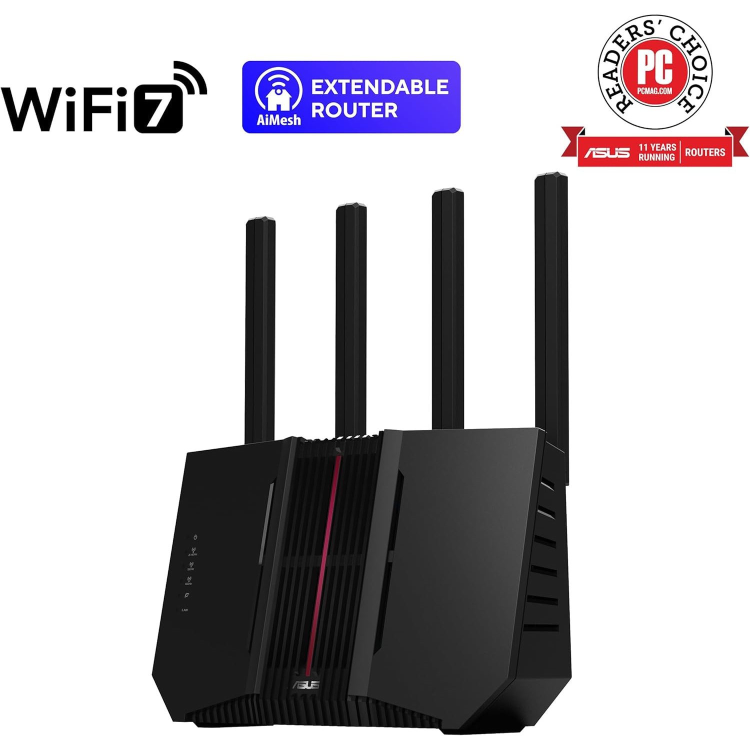 Routeur Wi-Fi 7 tribande RT-BE92U BE9700 d'ASUS avec bande passante 320&nbsp;MHz et prise en charge AI Mesh