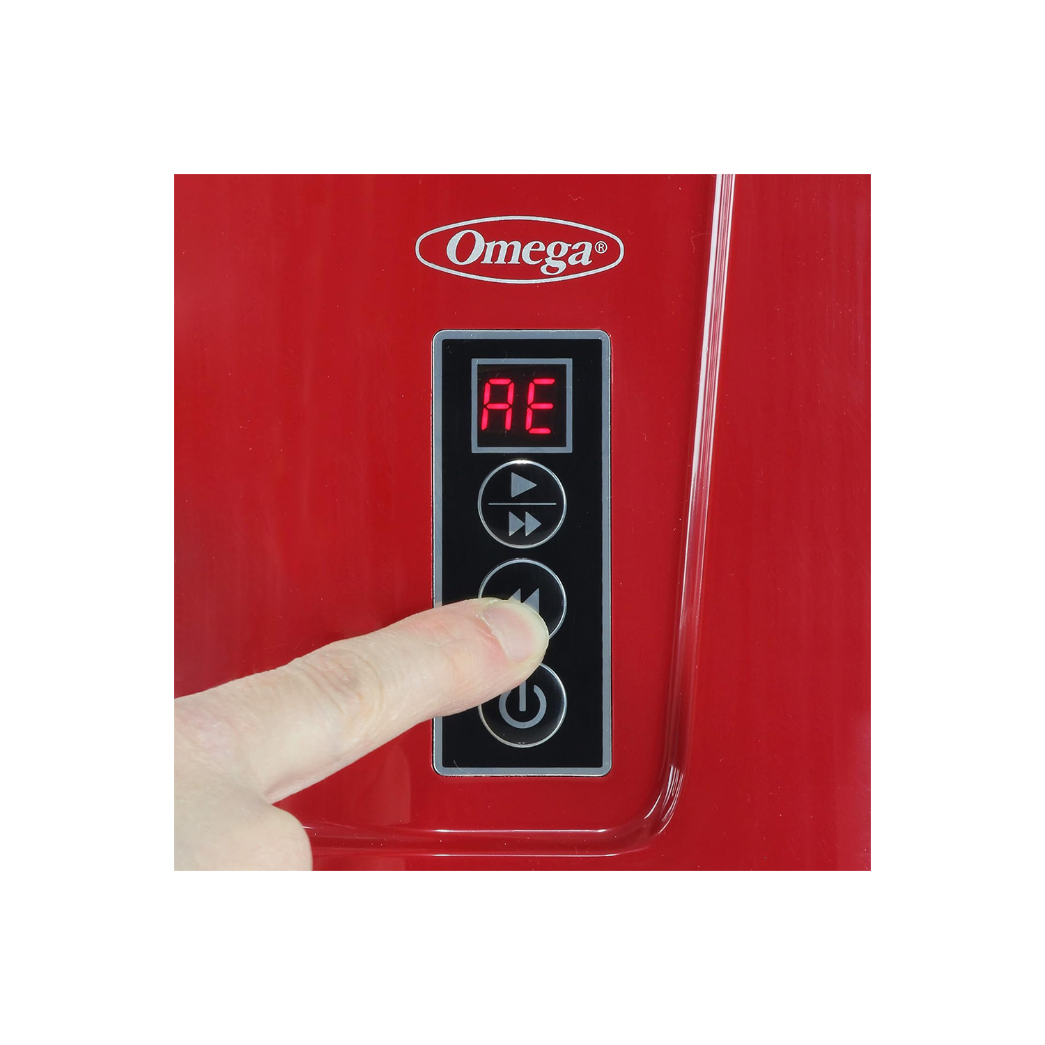 (Refurbished Good) Omega JC3000RD13 Vertical Masticating Juicer - RED