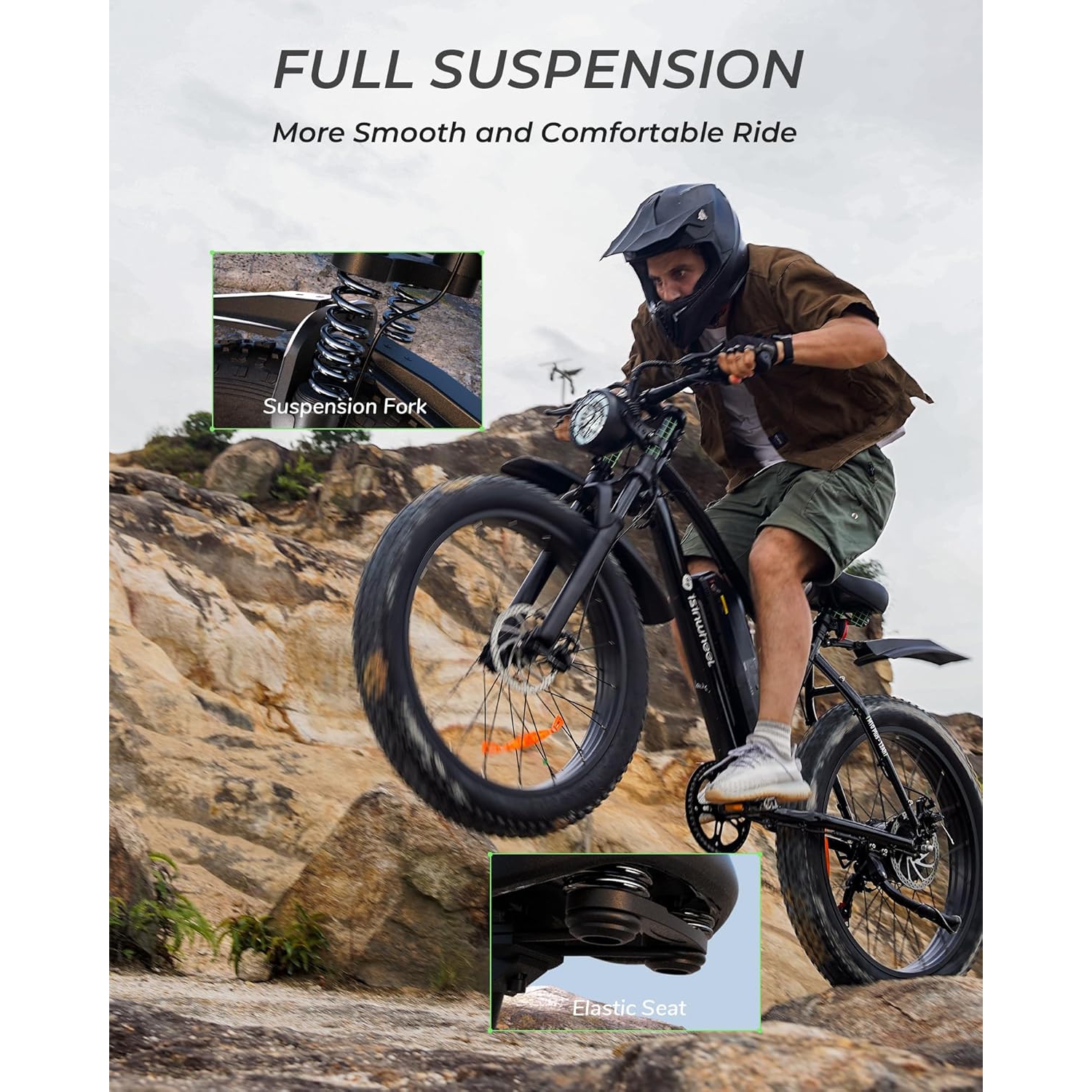 Moteur de crête 900&nbsp;W M10Plus/gamme 120&nbsp;km/vitesse maximale 32&nbsp;km/H 26" * 4.0/1.95 Gros pneu, vélo de montagne électrique et batterie