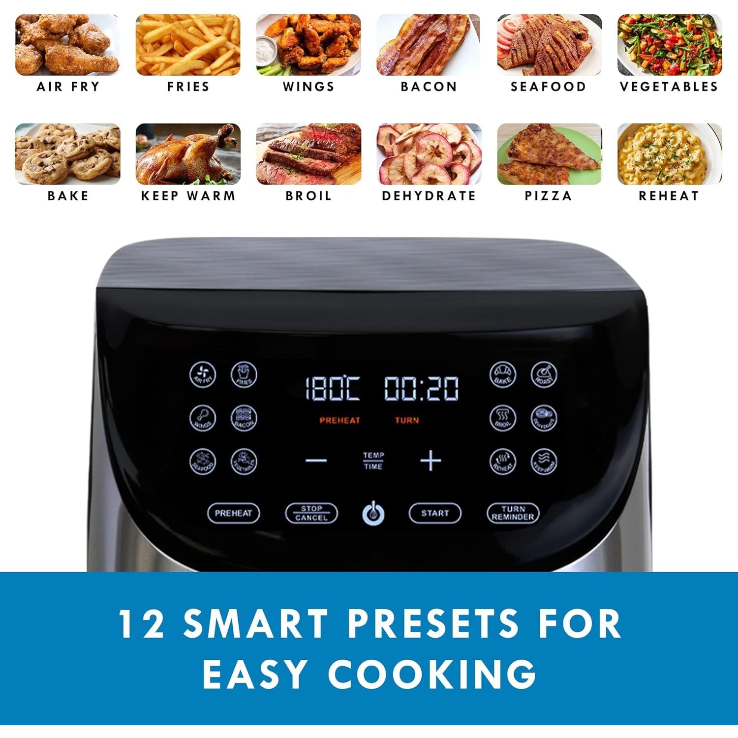 Kenmore Air Fryer Digital Touch Screen Stainless Steel